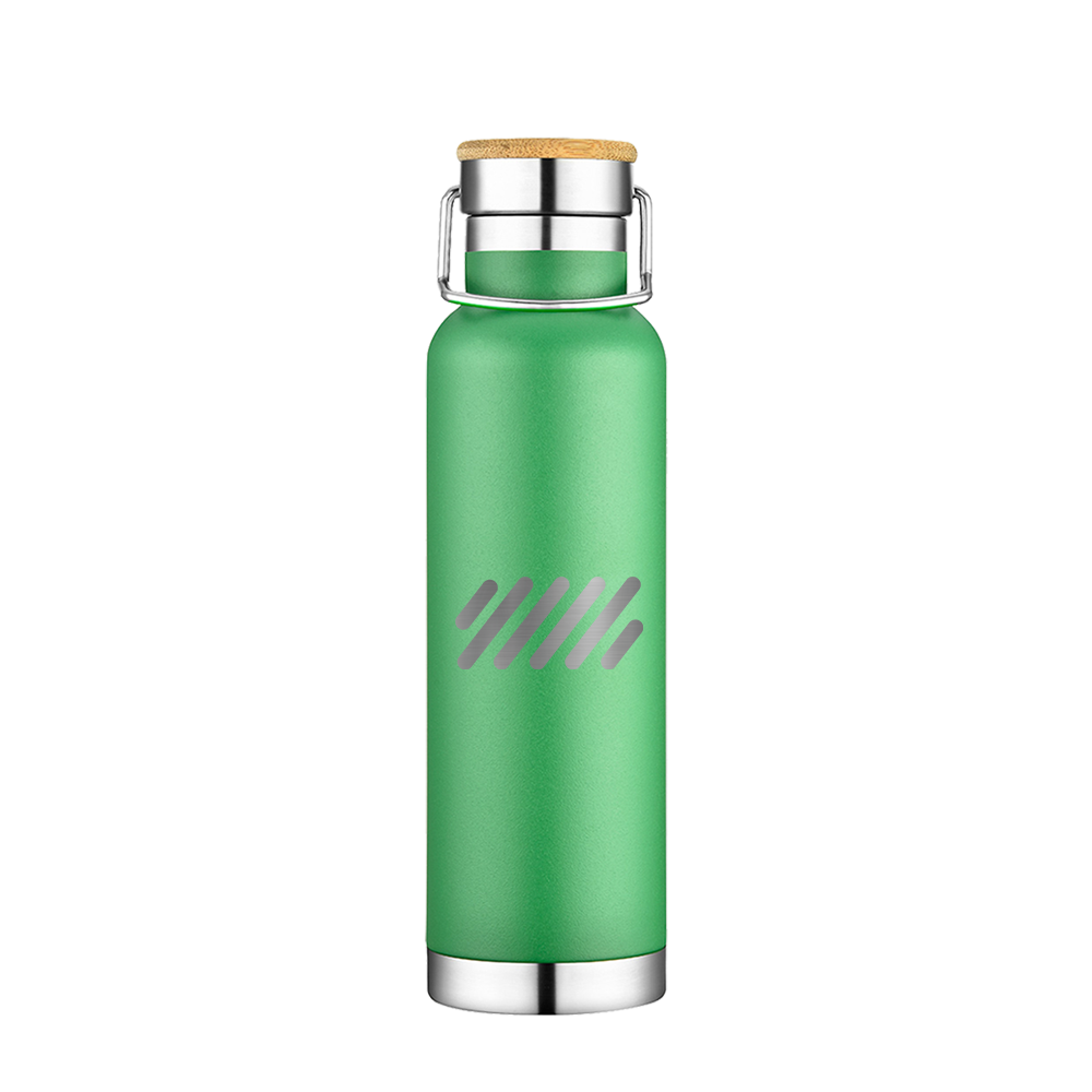 Slate 22oz Vacuum Bottle W/ Bamboo Top