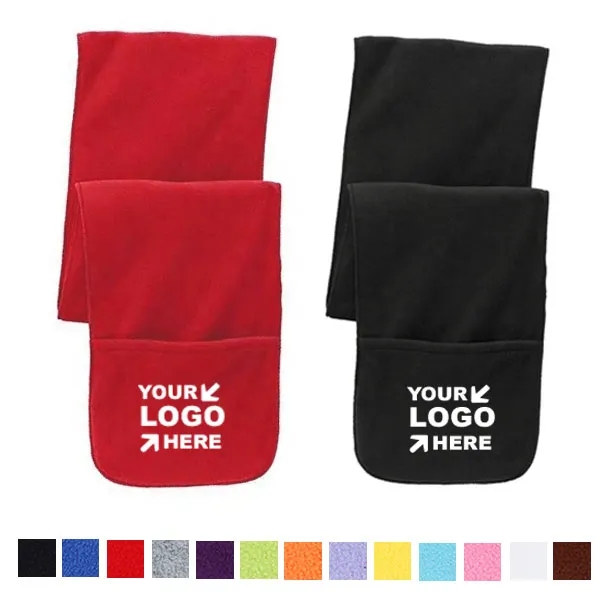 Promotional Fleece Scarf with Pockets 2