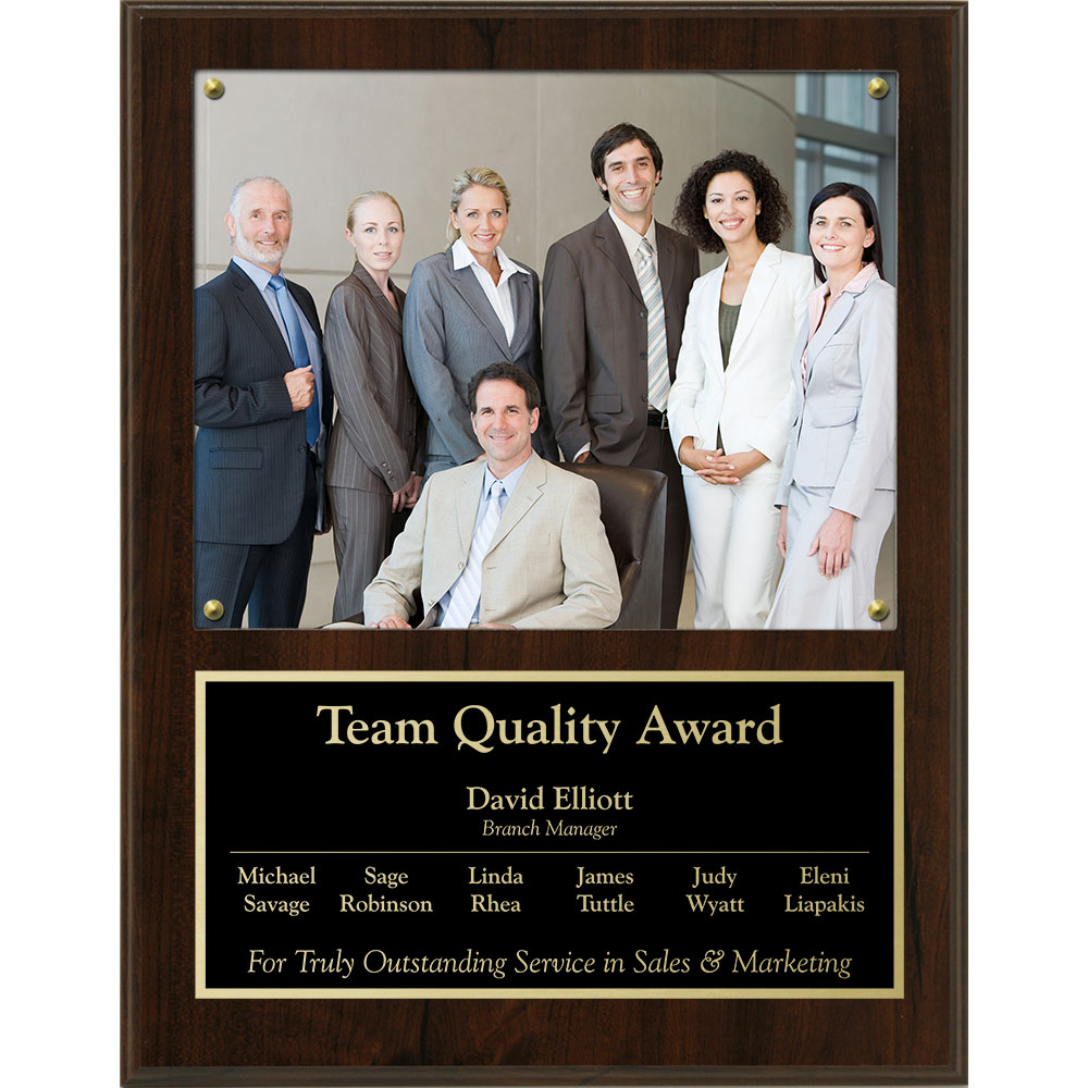 Picture Plaque Walnut Finish 1