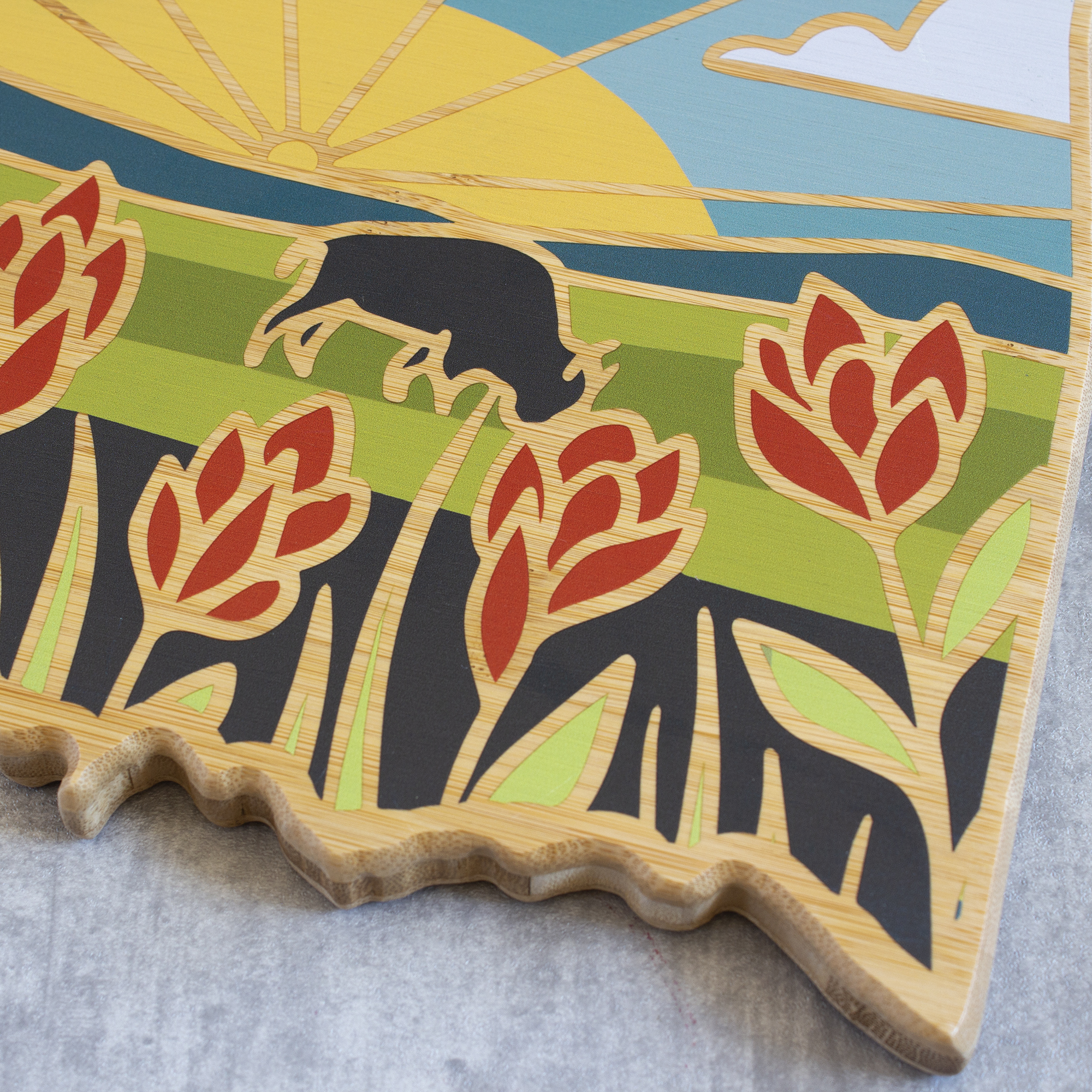 Oklahoma State Shaped Cutting and Serving Board with Artwork by Summer Stokes 6