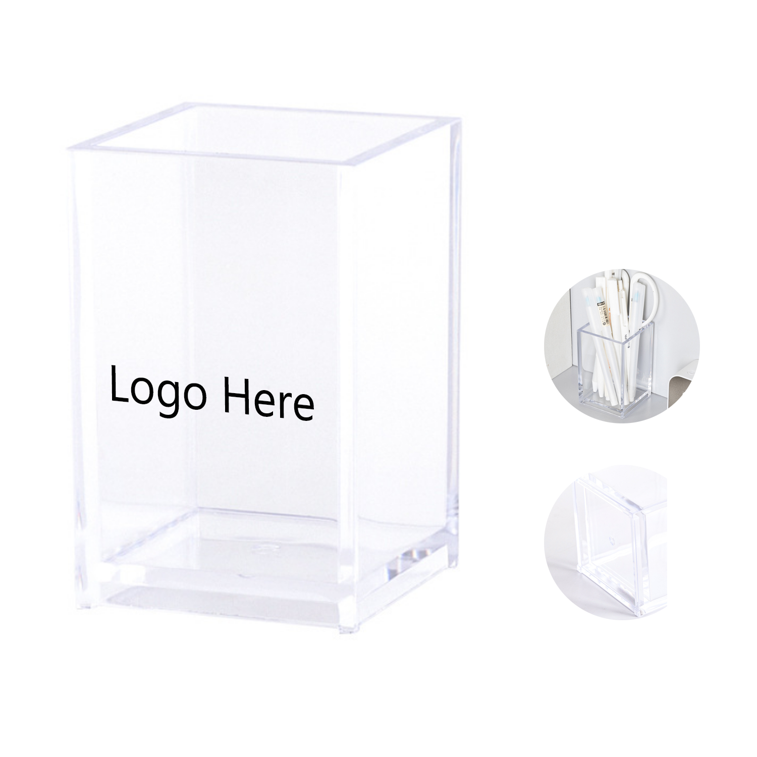Clear Acrylic Pen Holder 3