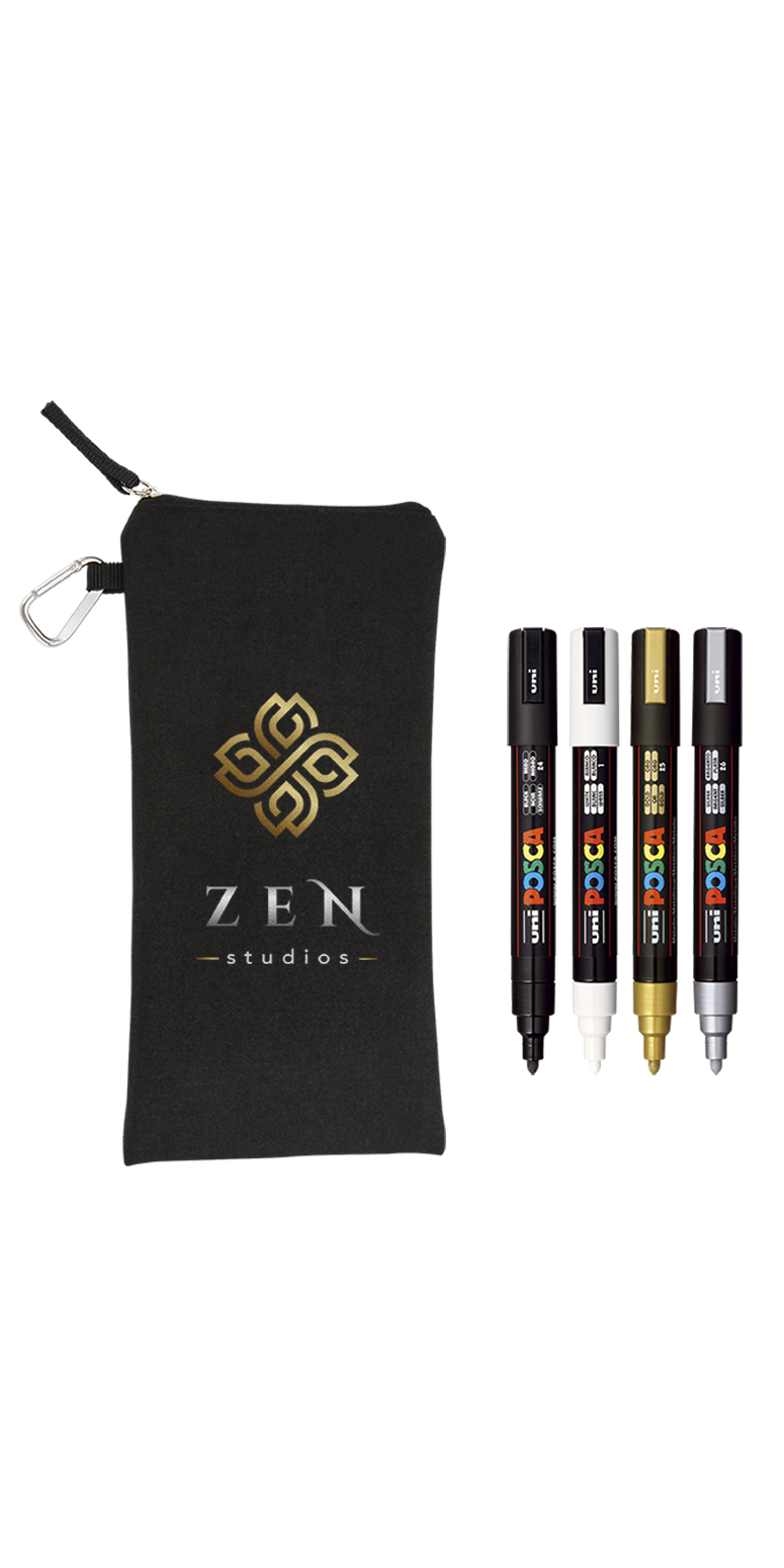 POSCA 4 Piece Metallic Marker Set with Bag 47