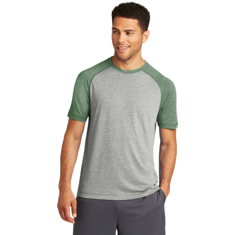 Sport-Tek PosiCharge Tri-Blend Wicking Raglan Tee. 95