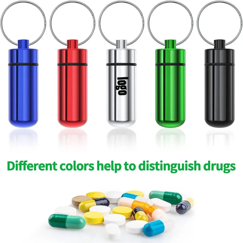 First Aid Mini Pill Box Keychain 6