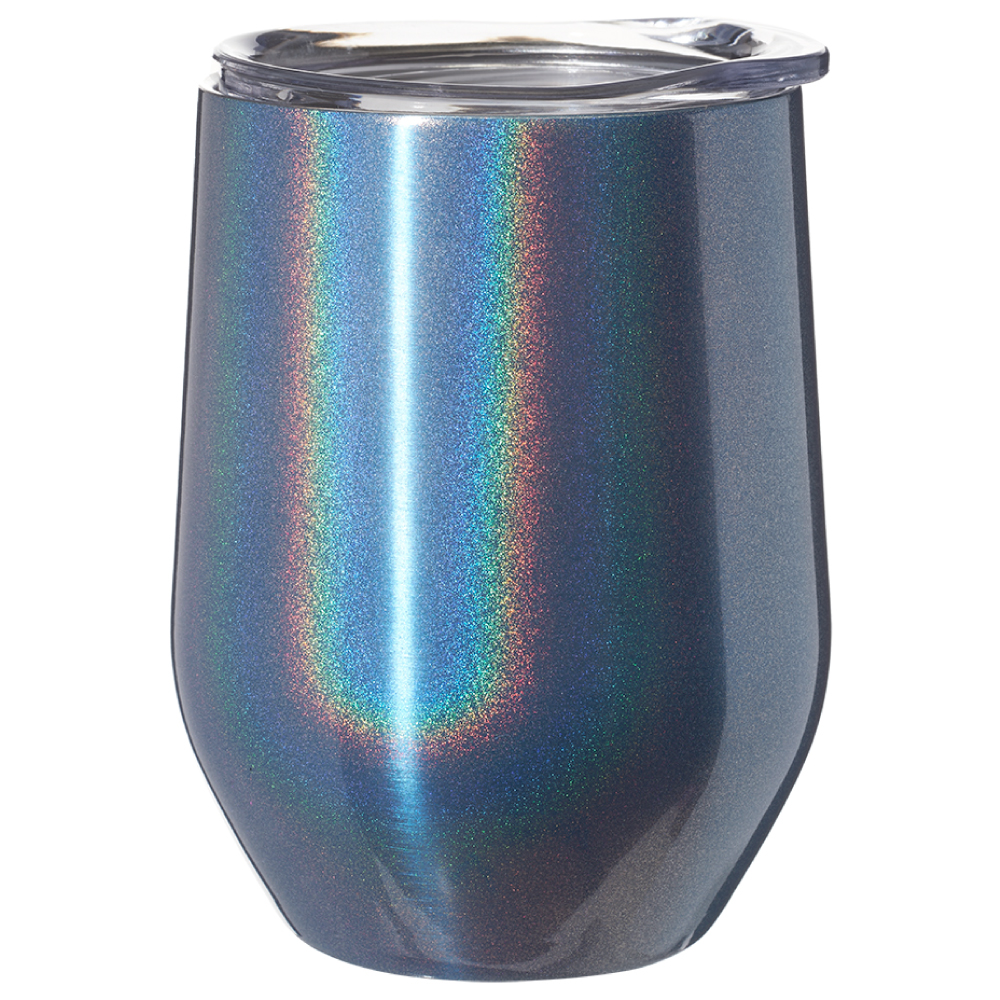 11 oz. Vacuum Iridescent Stemless Wine Glass with Lid 5