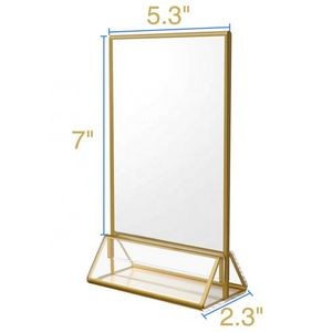 Gold Acrylic Picture Frames Clear Double Sided Menu 3