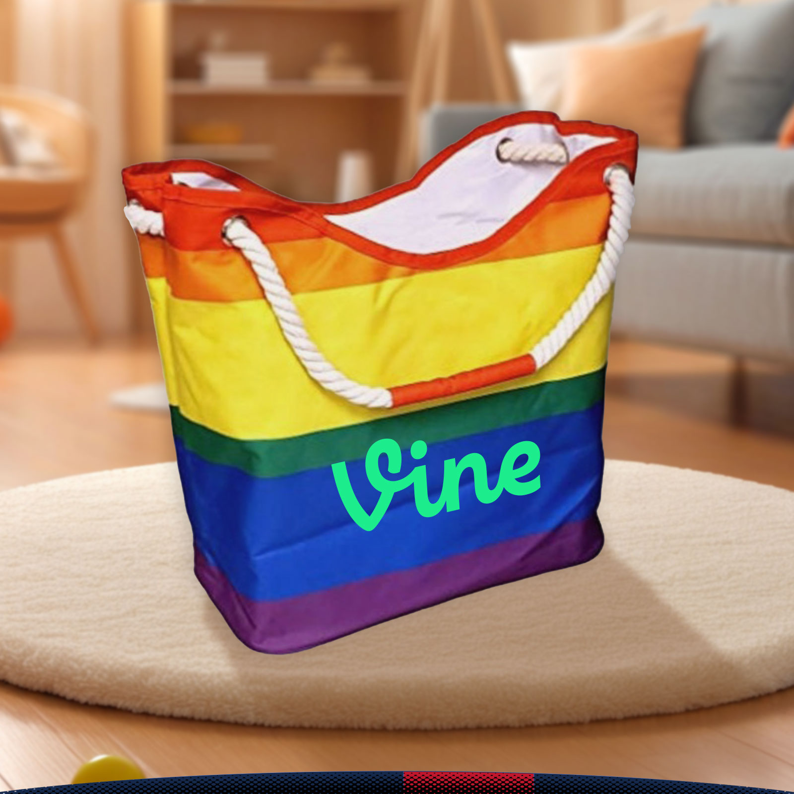 Chaky Striped Tote Bag 2