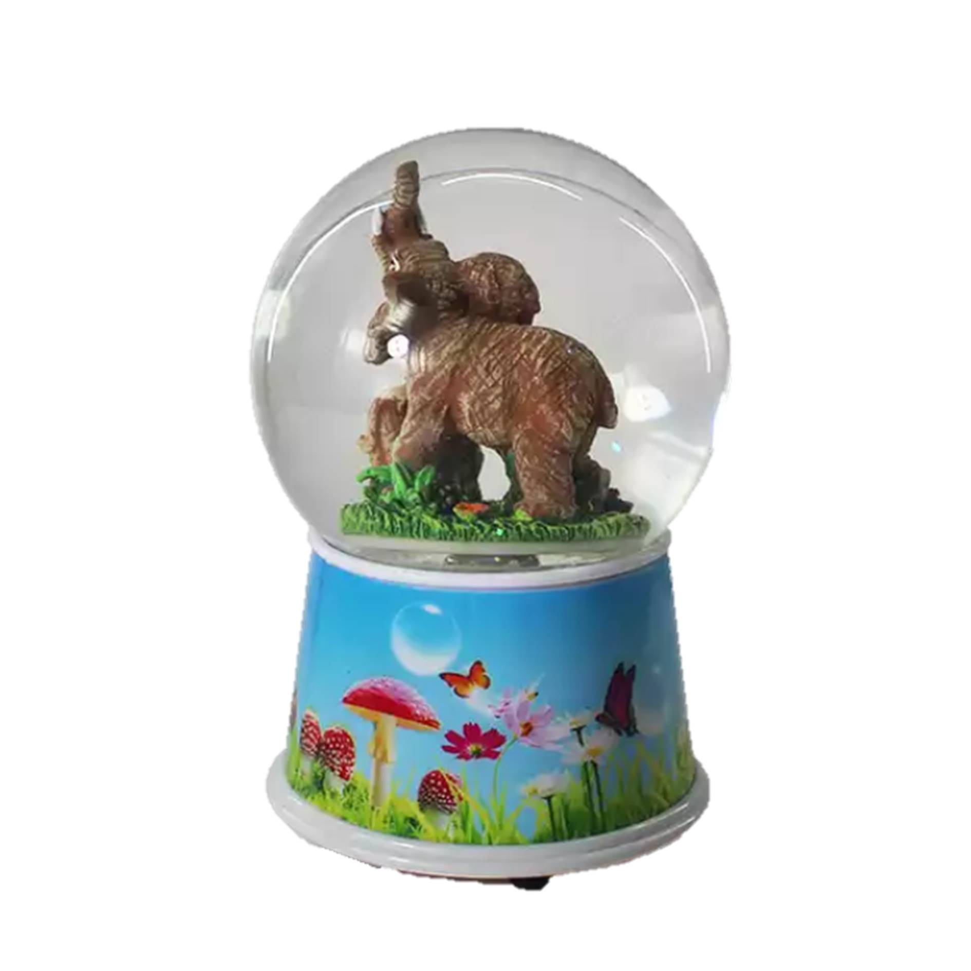 Custom Resin Elephant Musical Snow Globe 3