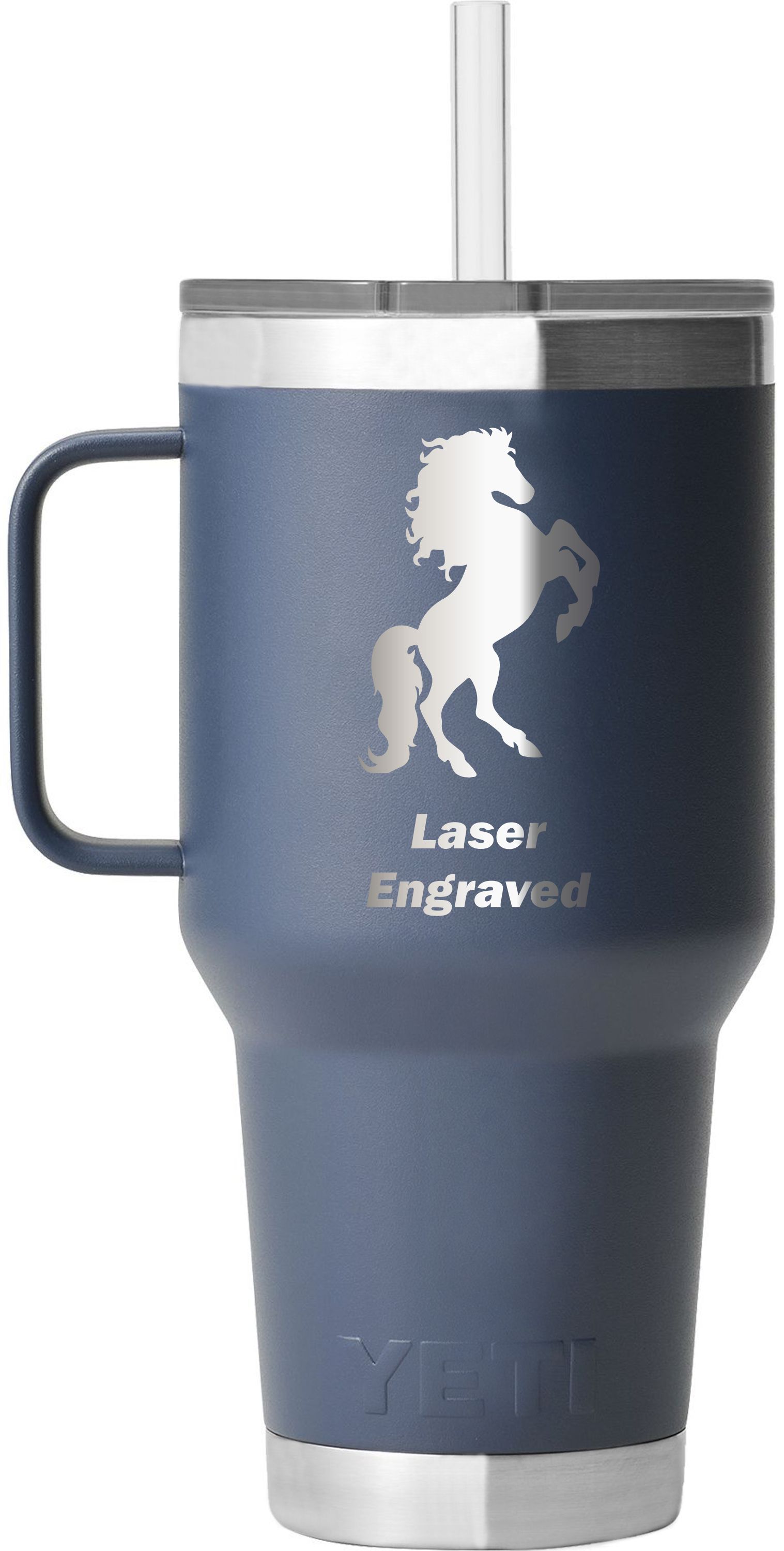 Authentic YETI 35 oz. Tumbler w/Handle & Straw