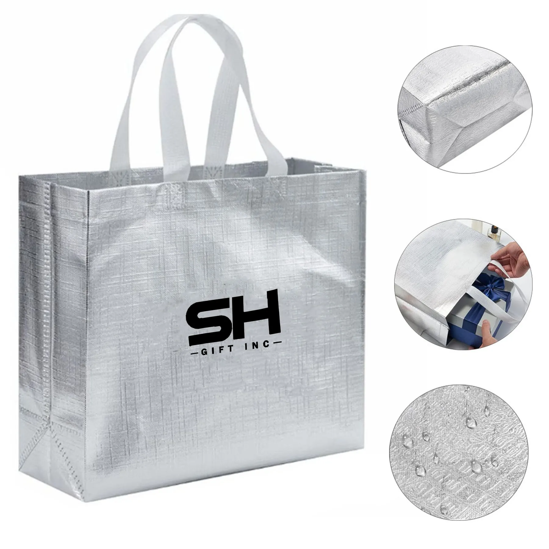 Glossy Reusable Gift Tote Bag with Handle 5