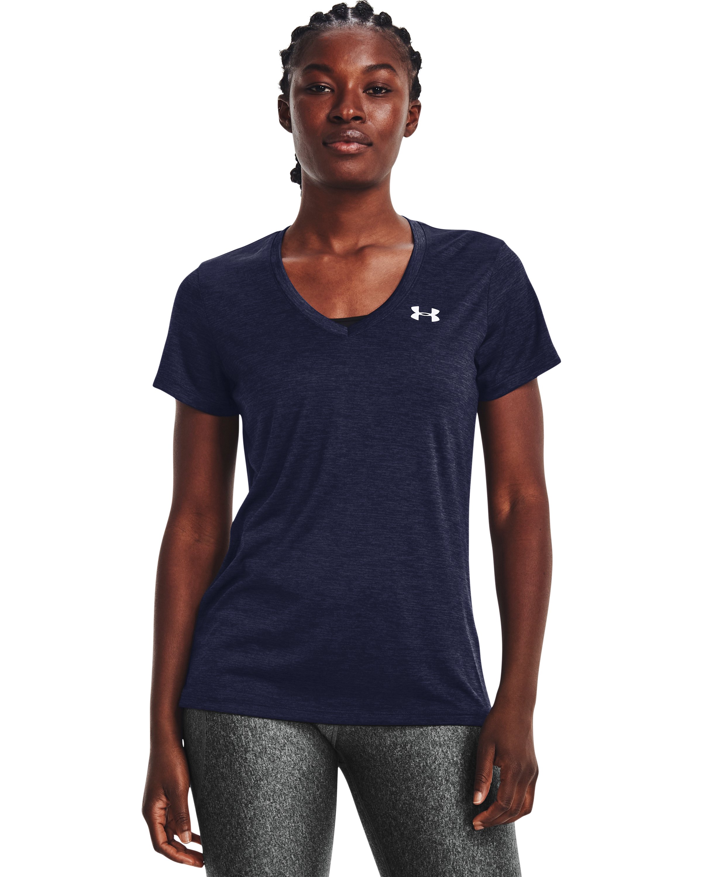 UA Tech Twist Women's V-Neck Short Sleeve 50
