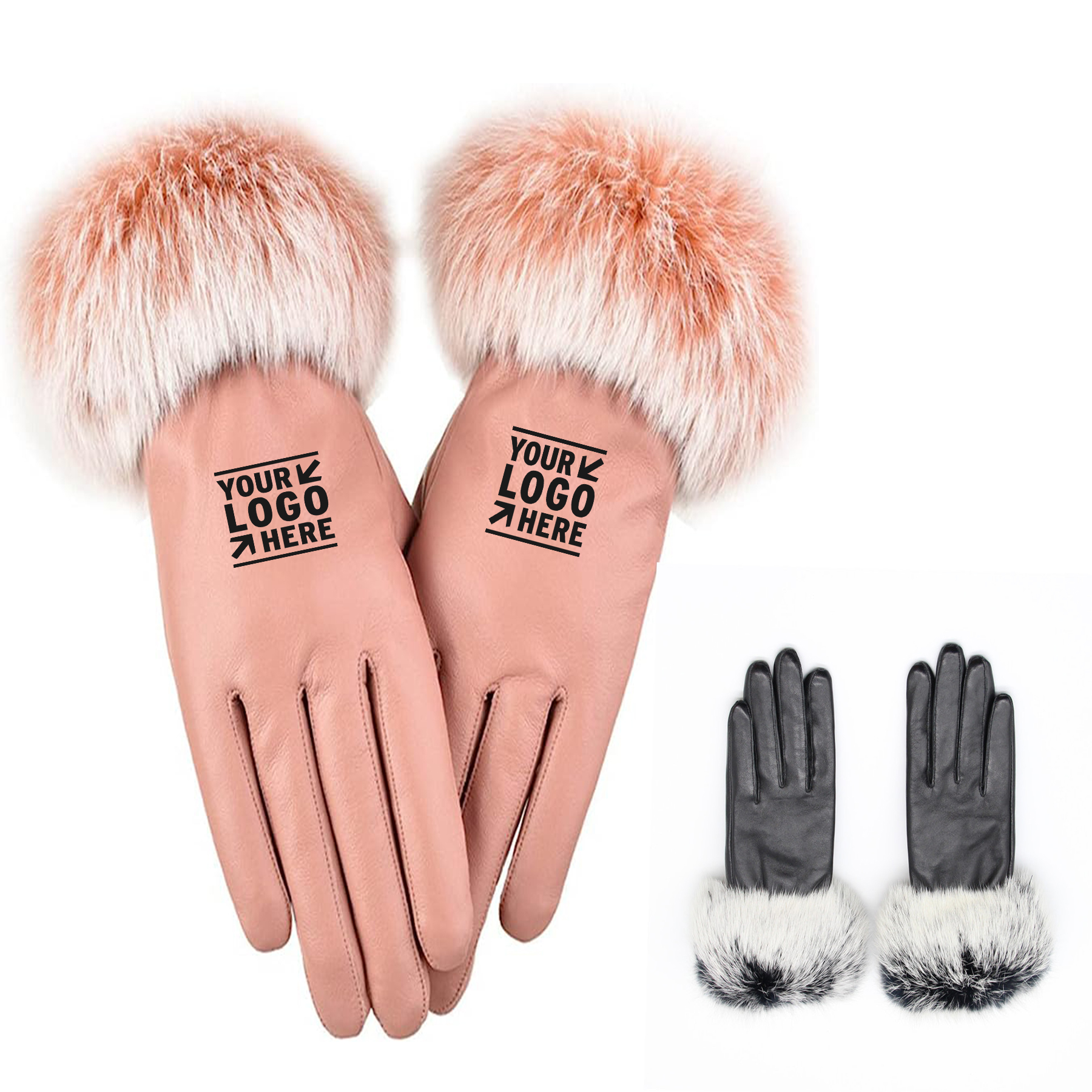 Fluff Women's Leather Gloves 2