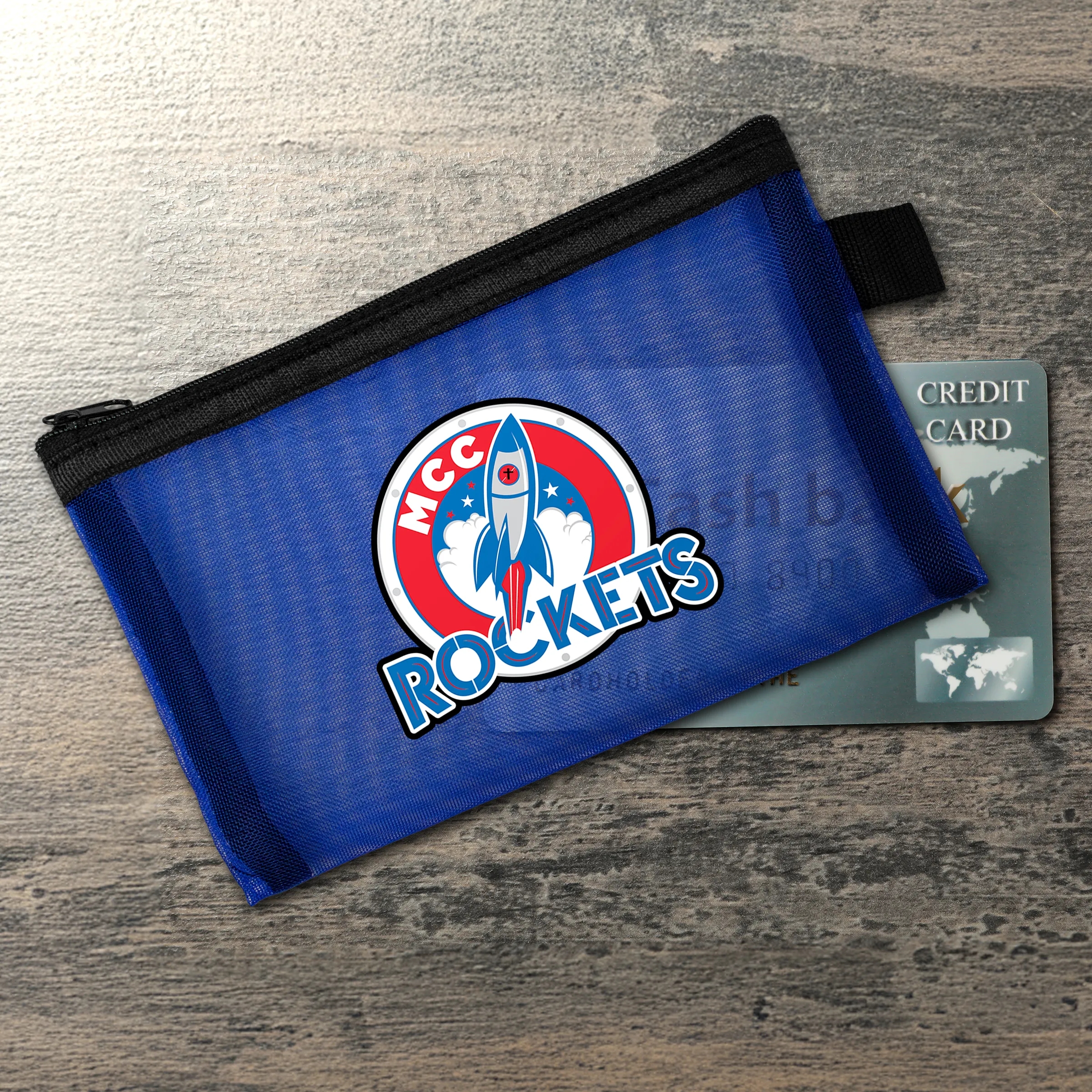 Large Recycled Mesh Zip Pouch 15