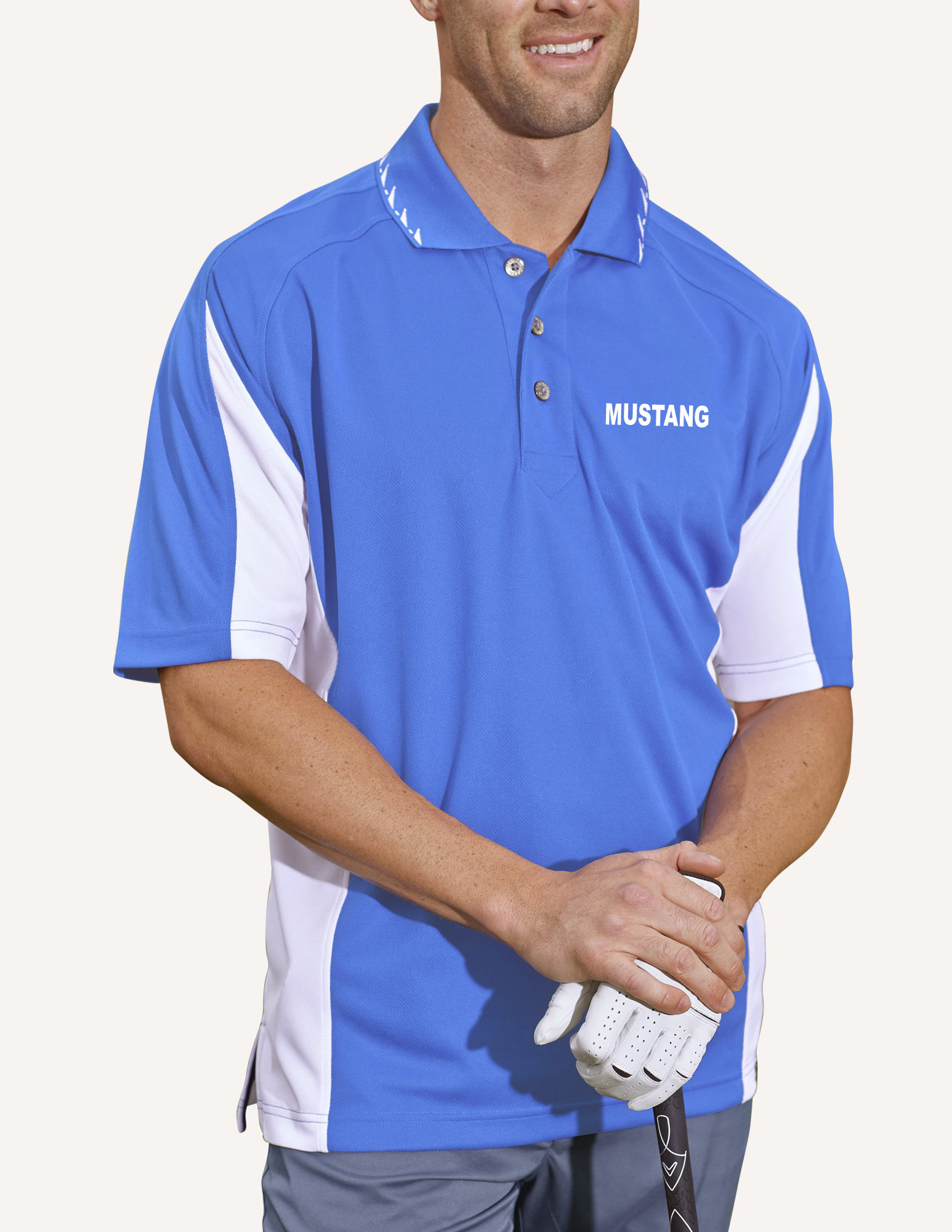 Men's Mustang Birds Eye Polo Shirt 3