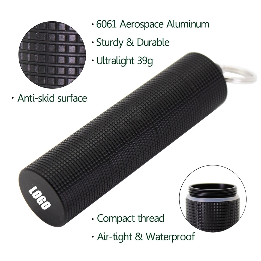 3 Compartments Aluminum Alloy Waterproof Pill Box Dispenser 2