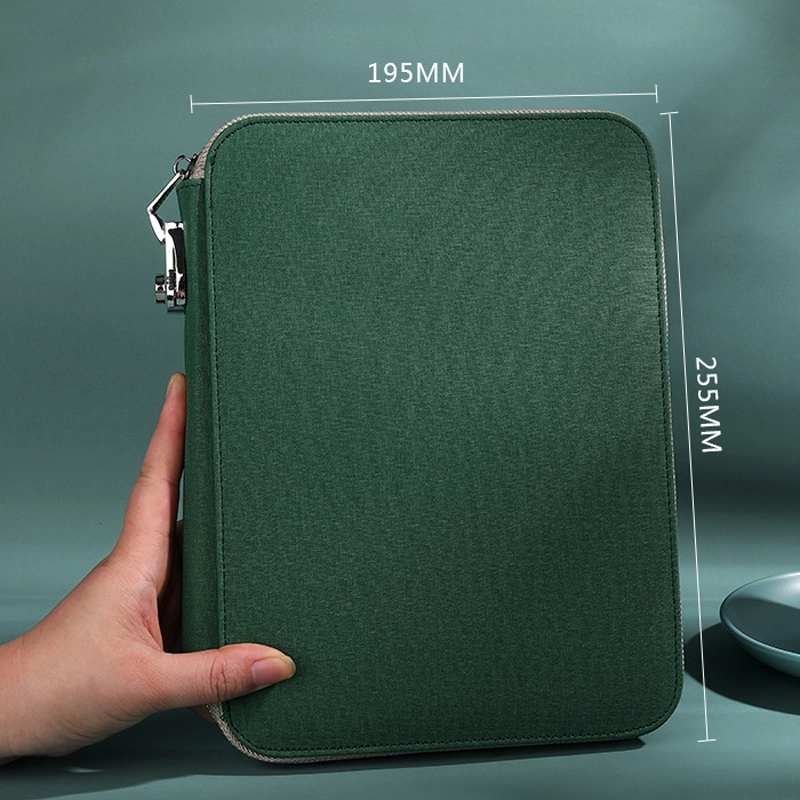 PU Multifunction B5 Business Zippered Notebook with Lock 6