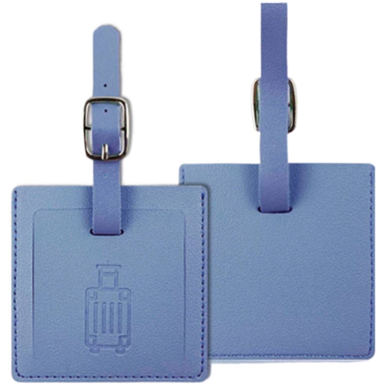 PU Leather Square Flip Cover Luggage Tag 5