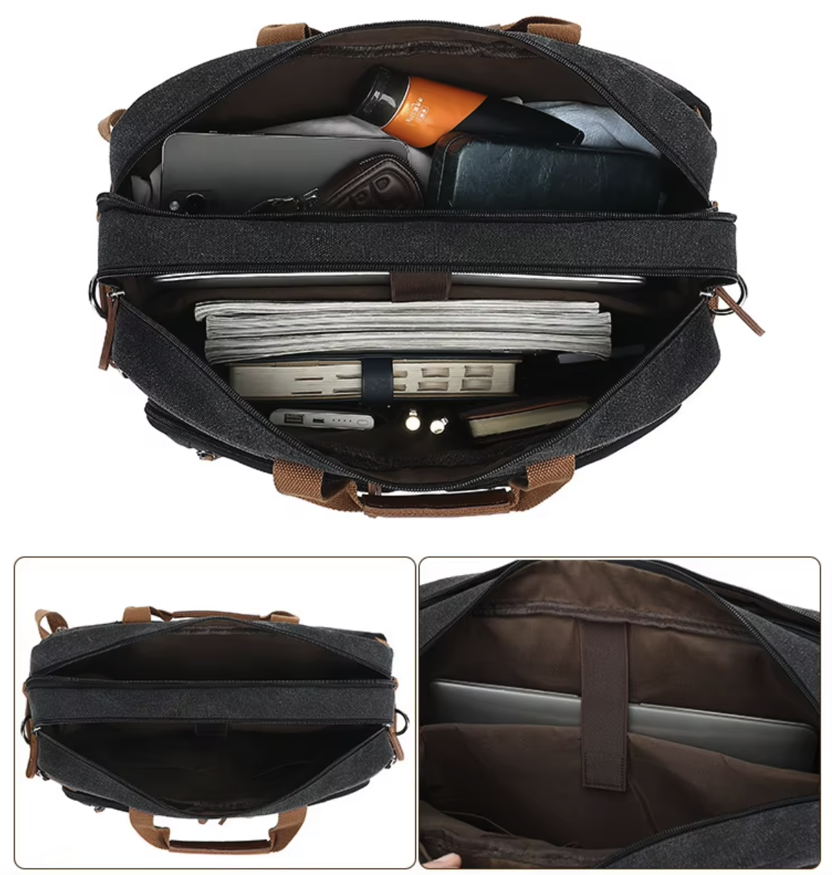 3 in 1 Computer Bag for Men 17.3 Inch Laptop Backpack 2