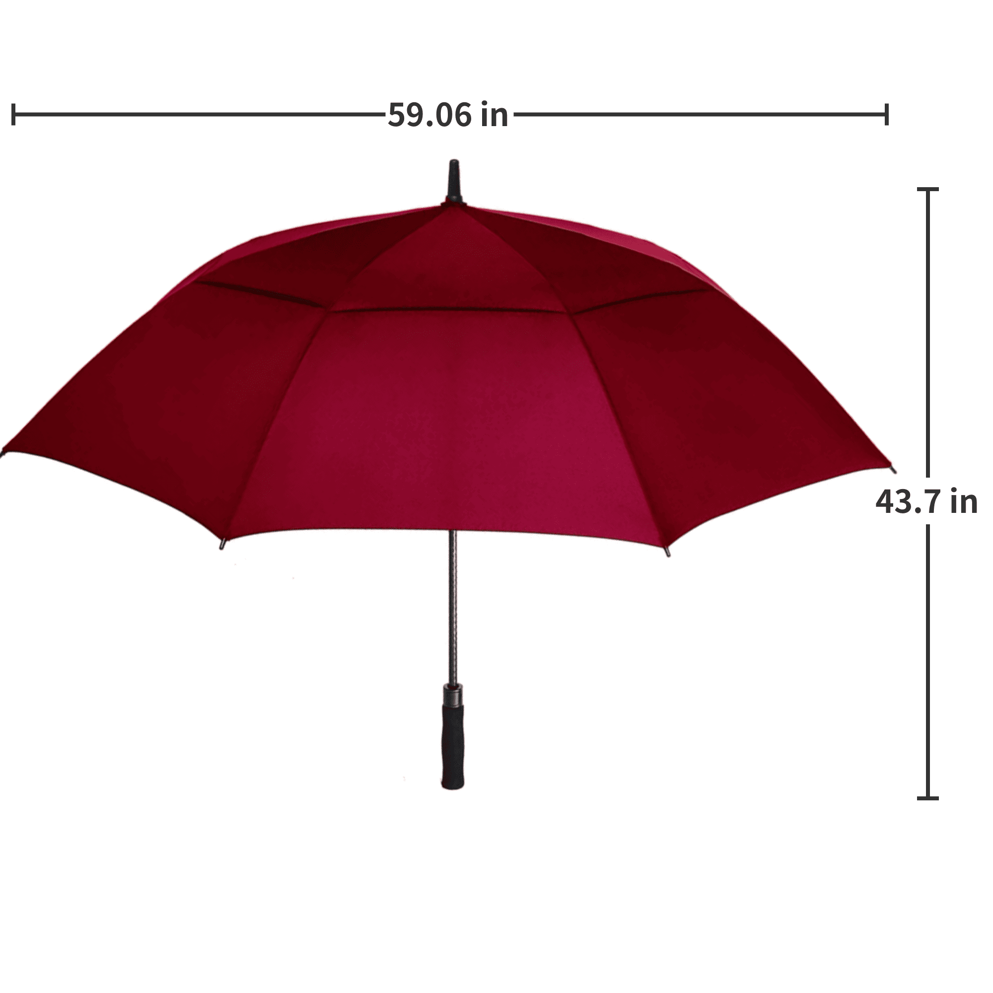 Custom Logo Windproof Pongee Golf Umbrella 59in 3