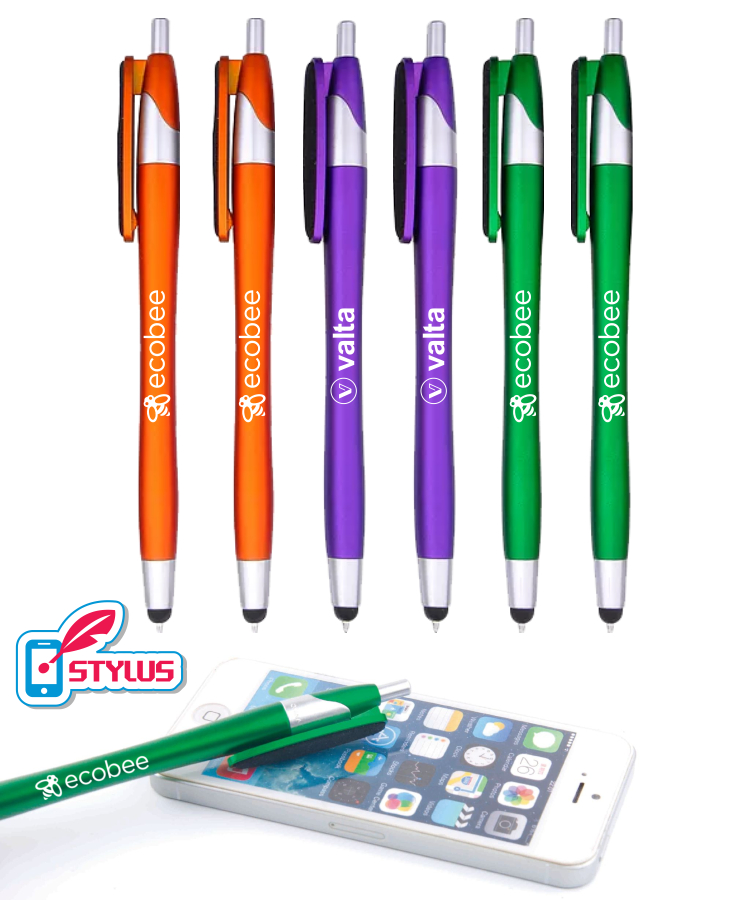 Metallic Colored "Elegant" Stylus Clicker Pen 1