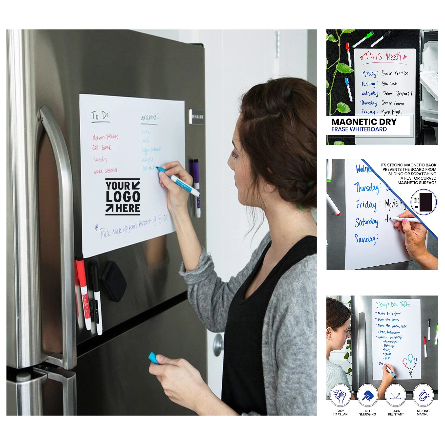17 X 11 Sheet Refridge Reminder Magnetic Dry Erase Whiteboard 1