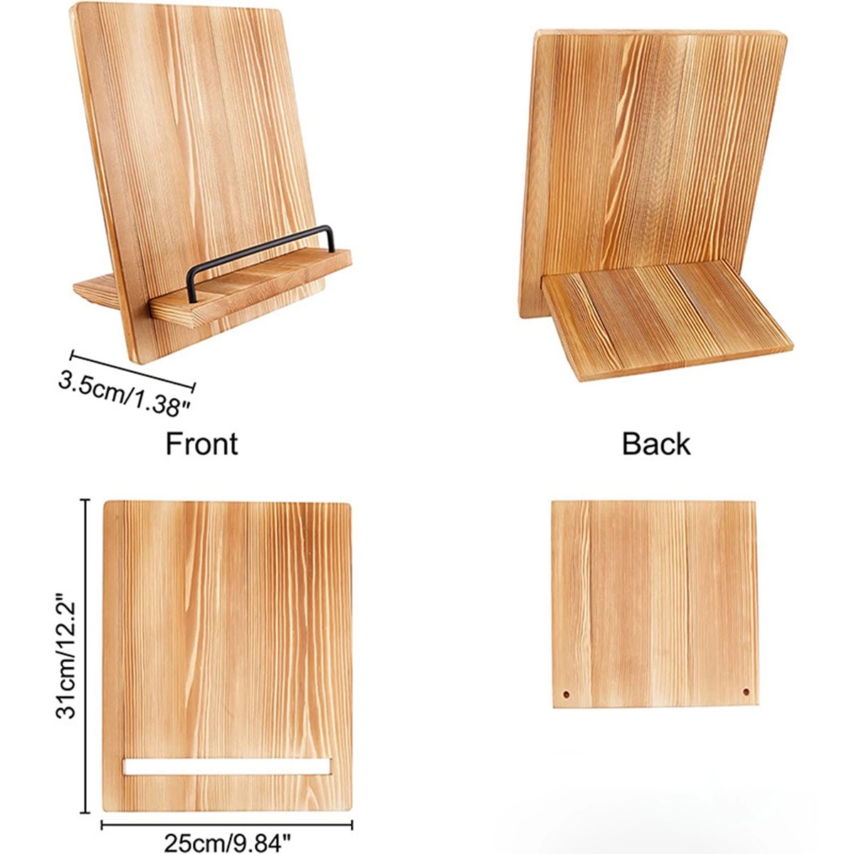 Wood Cookbook Stand For Kitchen 3