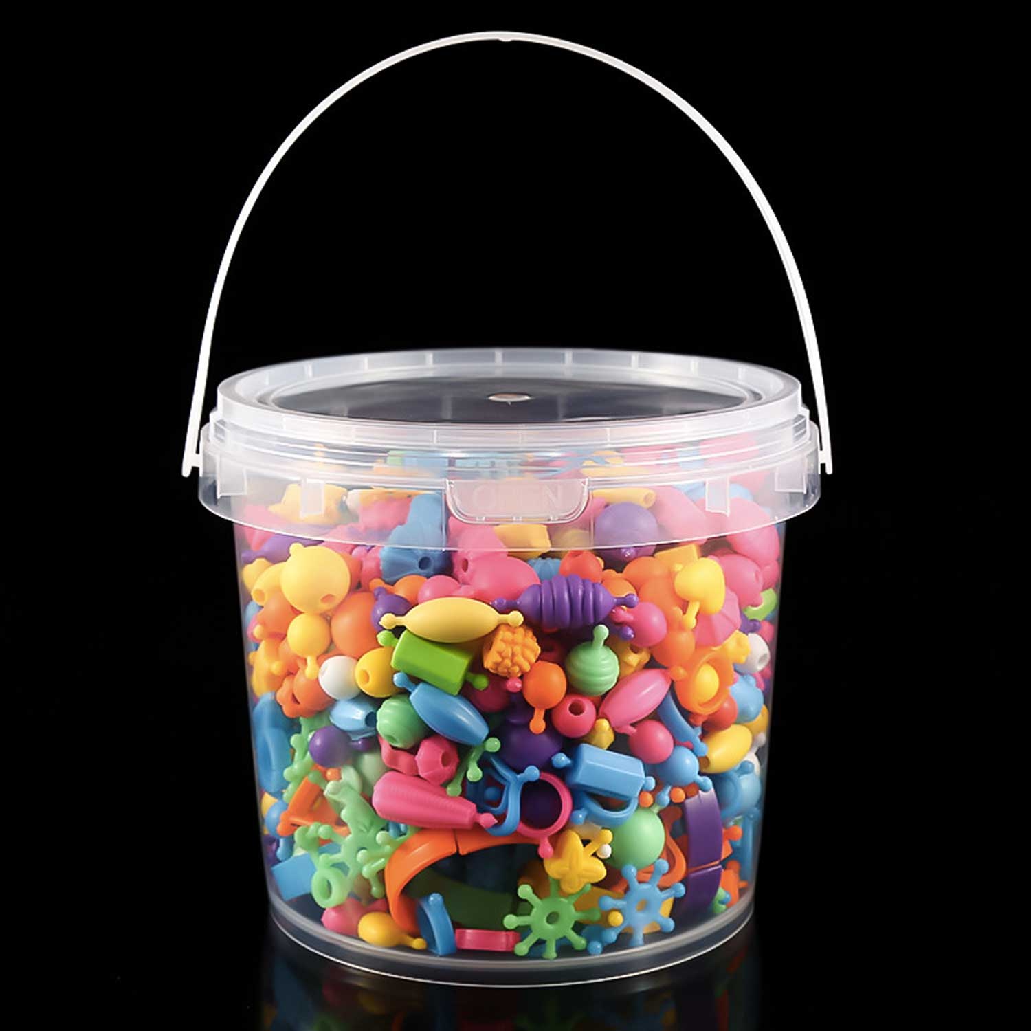 Pet Snack Storage Bucket - 500g Plastic Handled Container 4