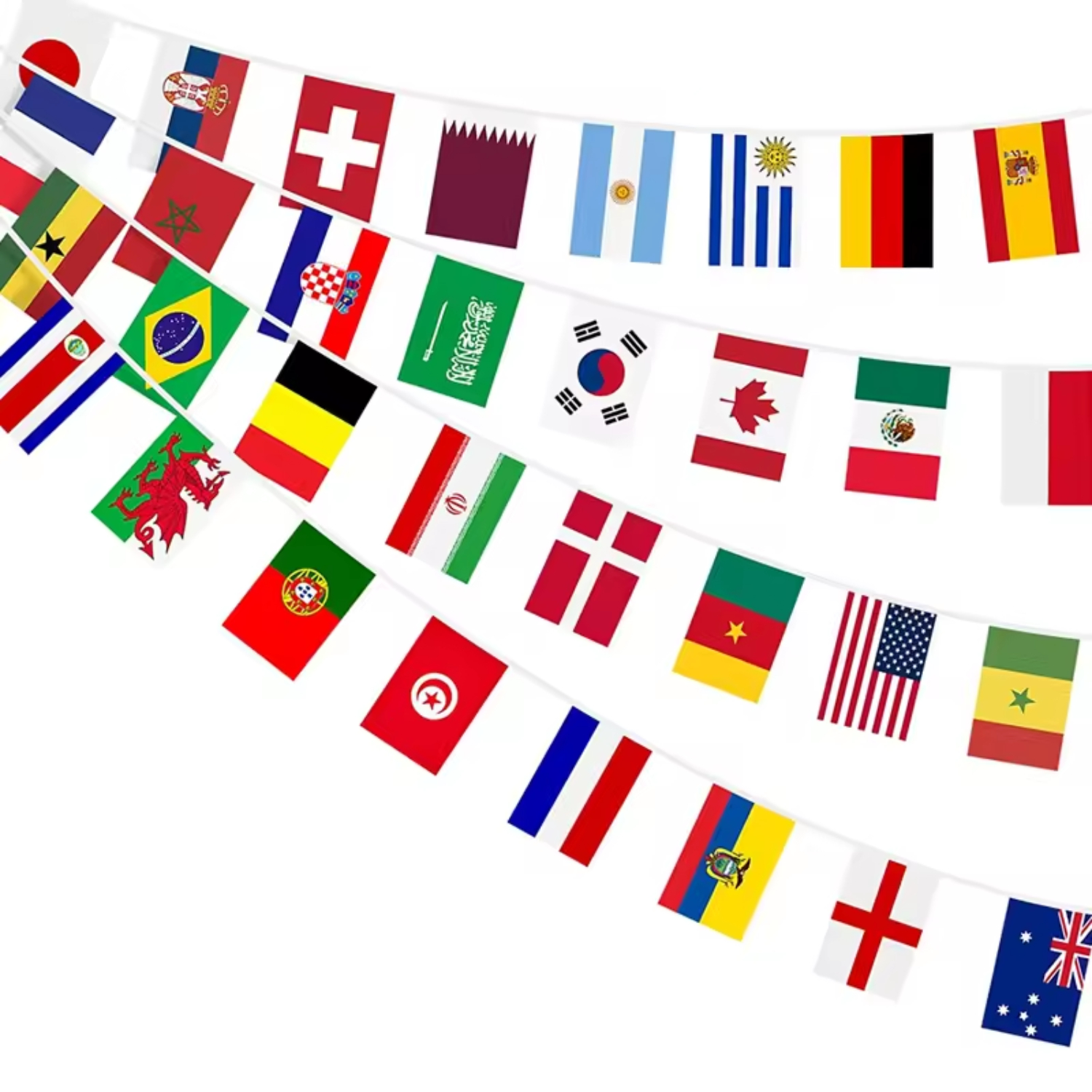 9" x 6" Rectangle String Bunting Flag 4
