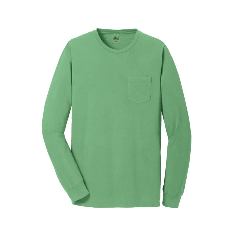 Port & Company Beach Wash Garment-Dyed Long Sleeve Pocket Tee 79