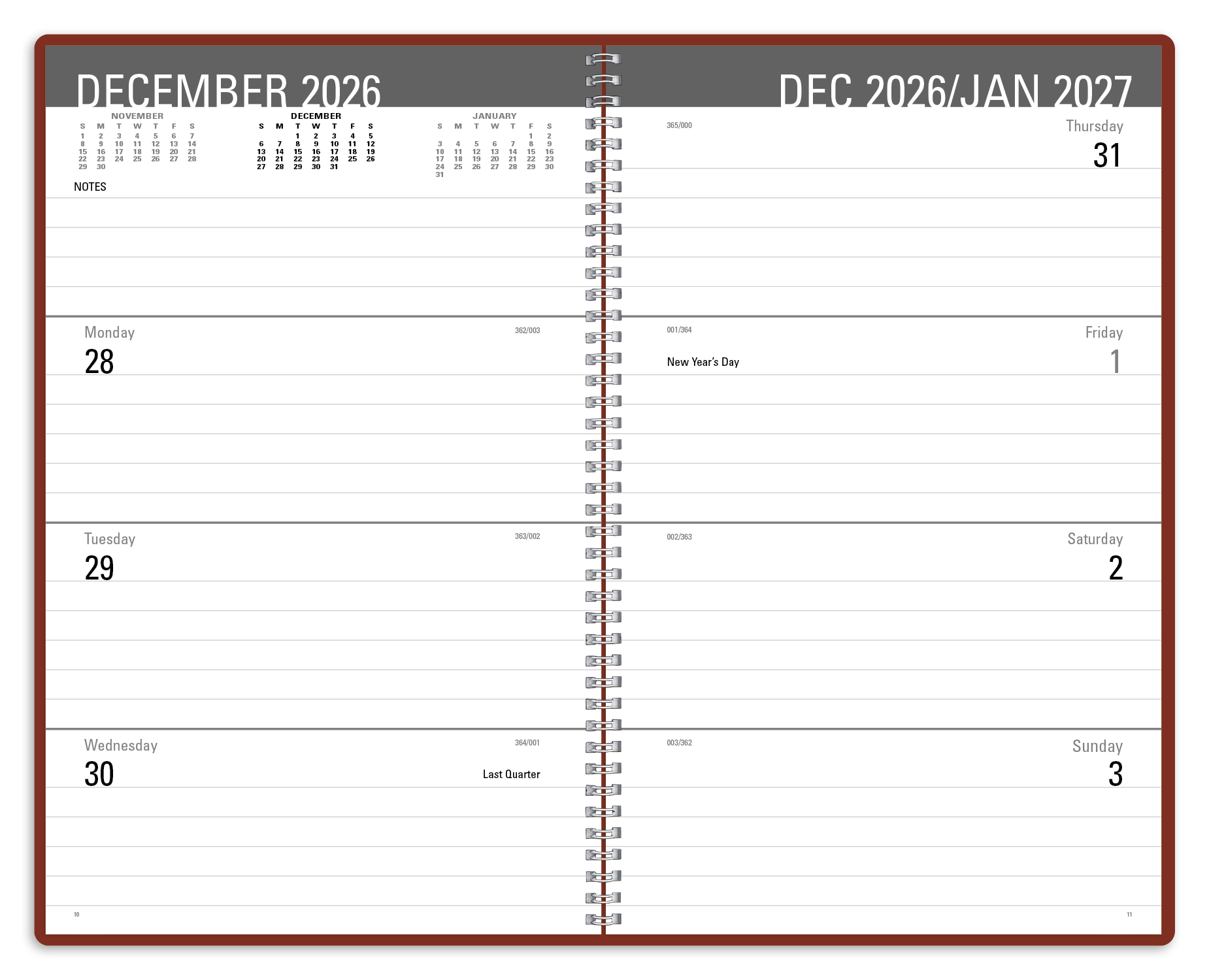 Triumph® Calendars Classic Weekly Desk Planner 109