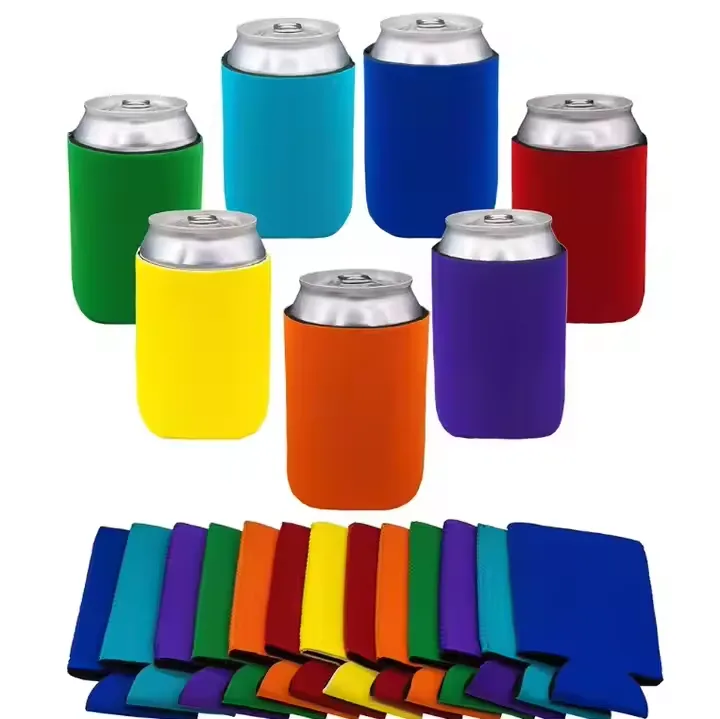 Collapsible Neoprene Can Cooler Holder, custom koozie with logo imprint 3