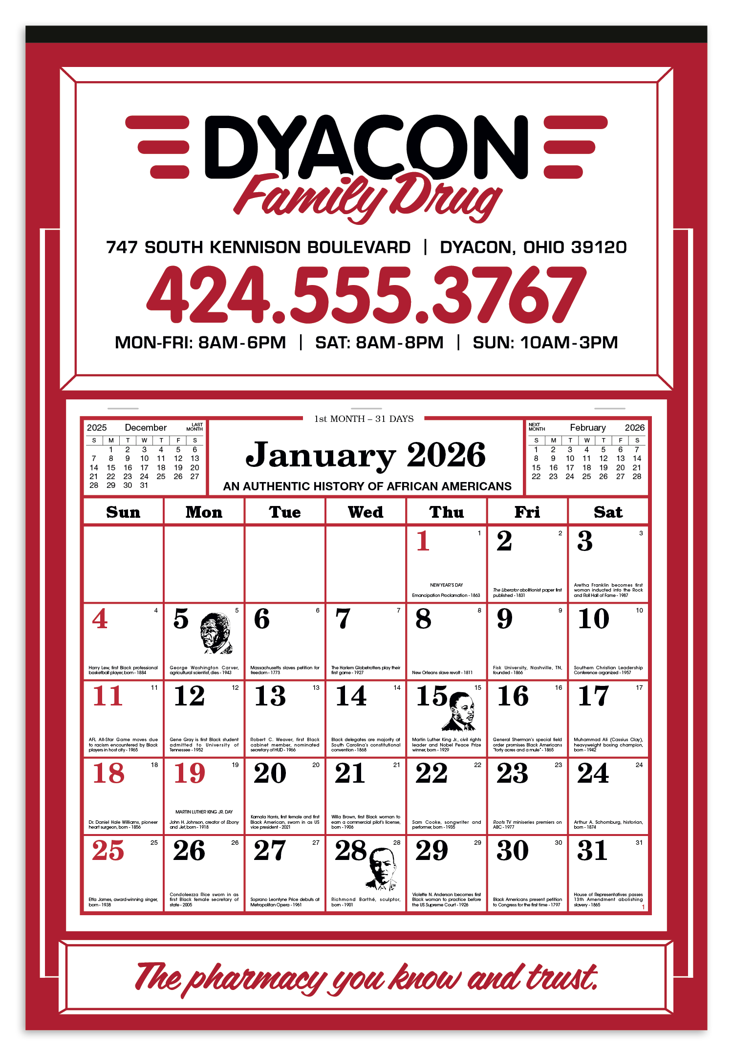 Skinner & Kennedy® Apron Calendar 26