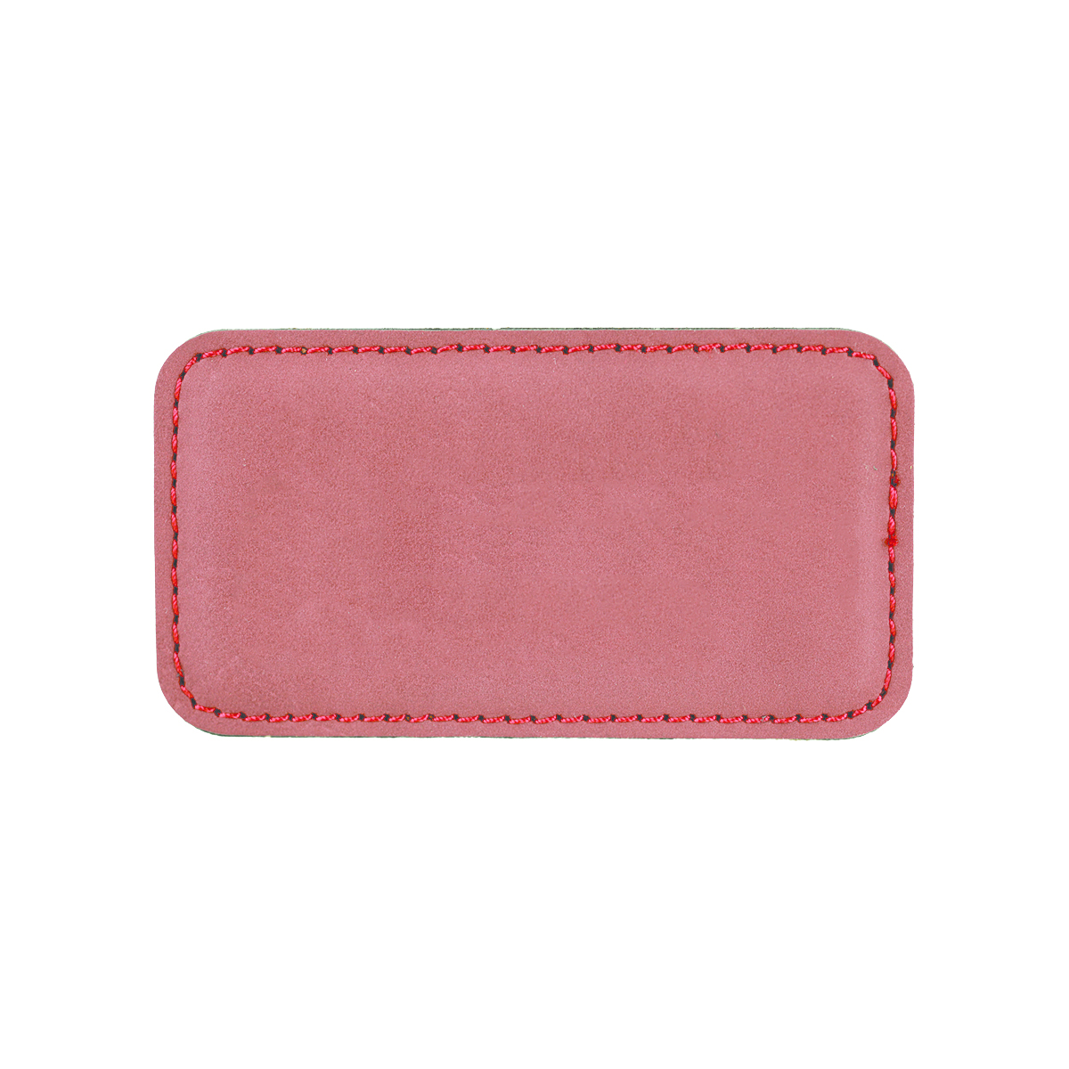 3 1/4" x 1 3/4" Rose Leatherette Badge w/ Magnet 2