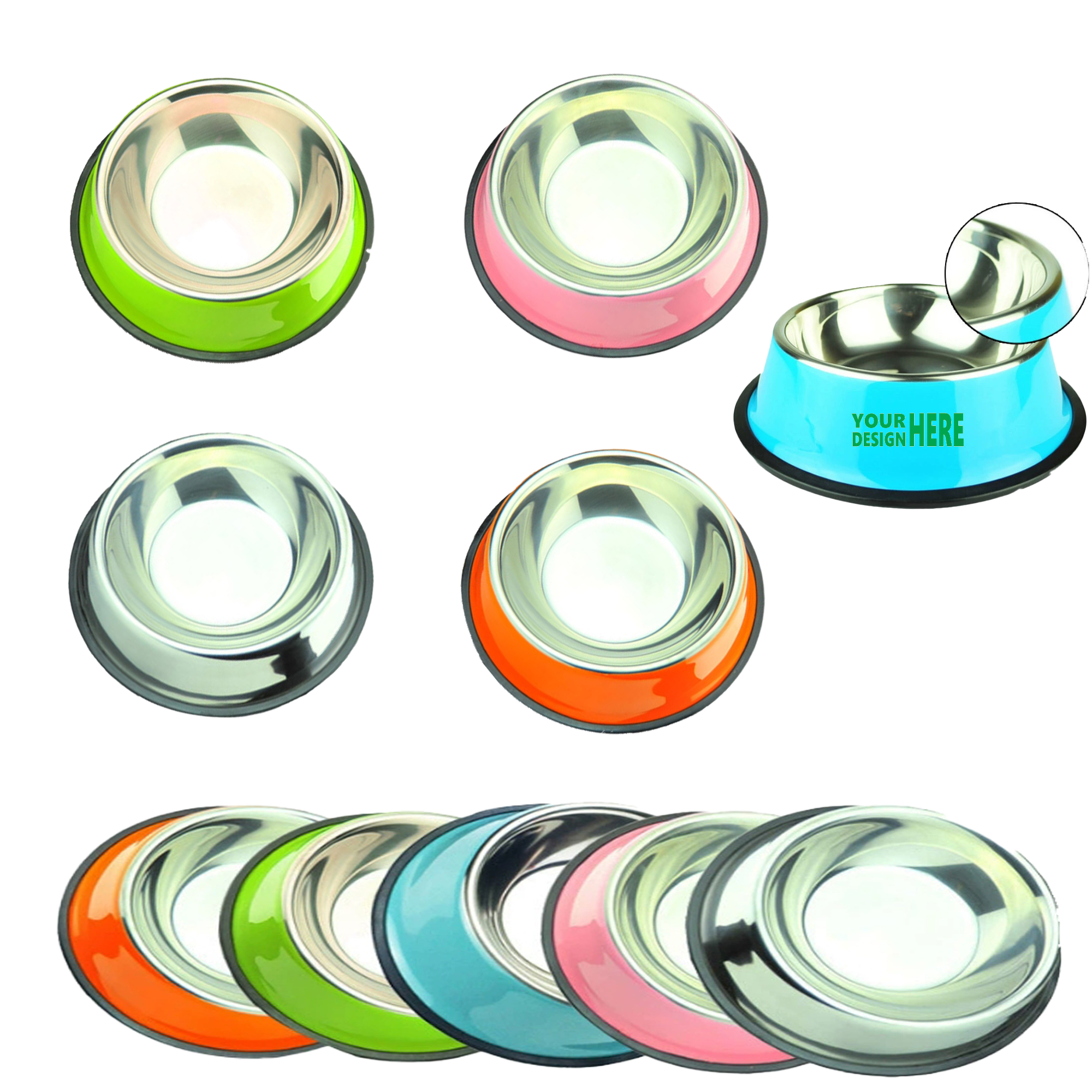 Pet Supplies Stainless Steel Dog Bowl 2