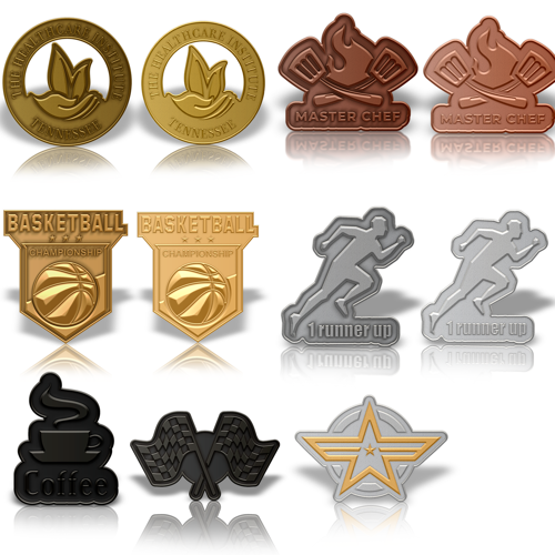 Solid Iron Lapel Pin with Dual Plating 10