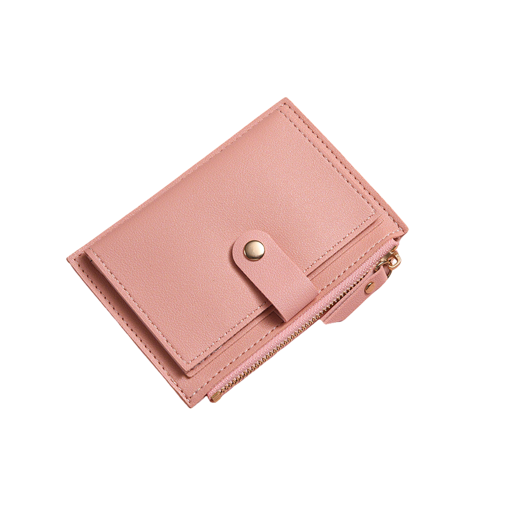 Slim PU Card Wallet With Snap Closure 3