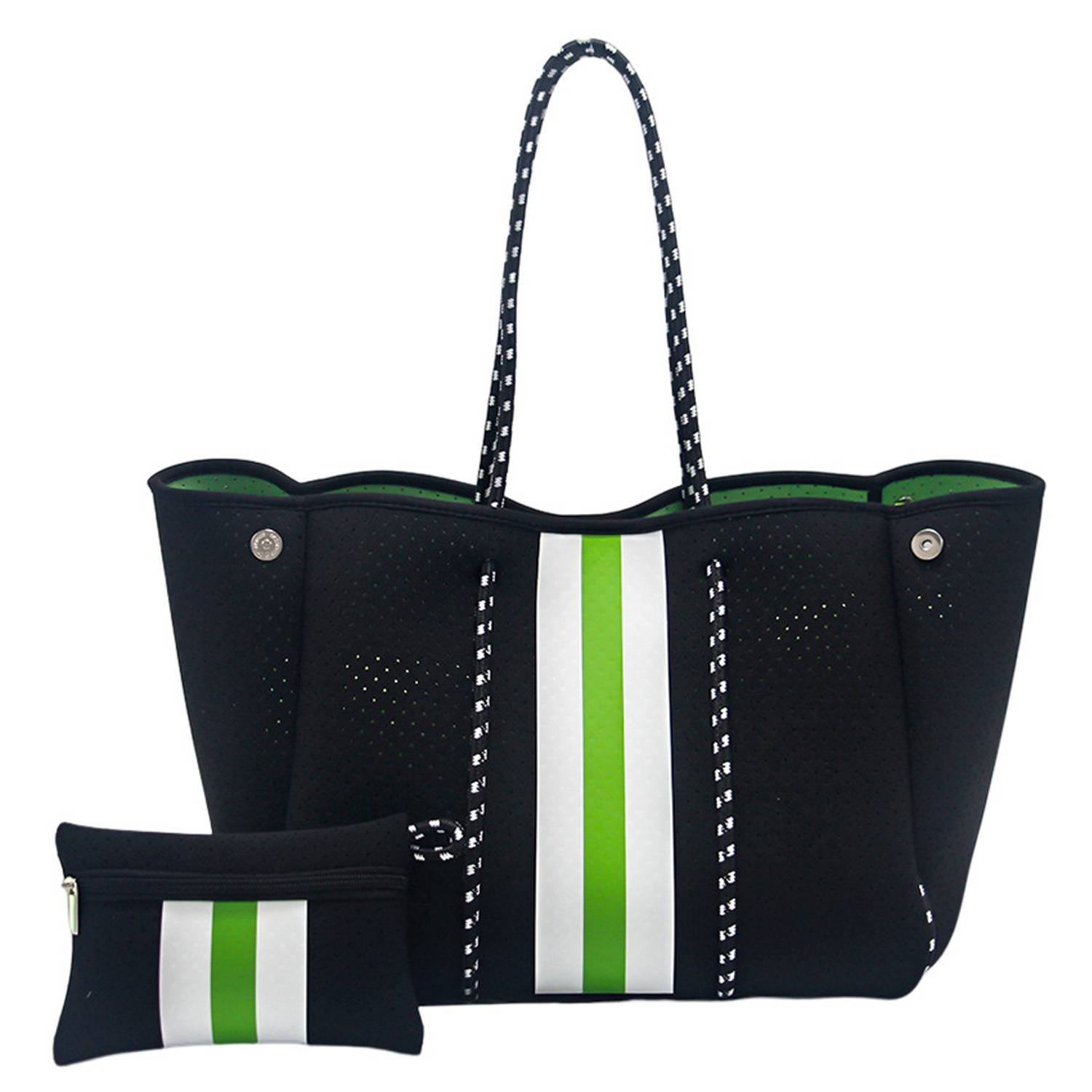 Women's Neoprene Tote Bag w/ Pocket for Beach Travel 11