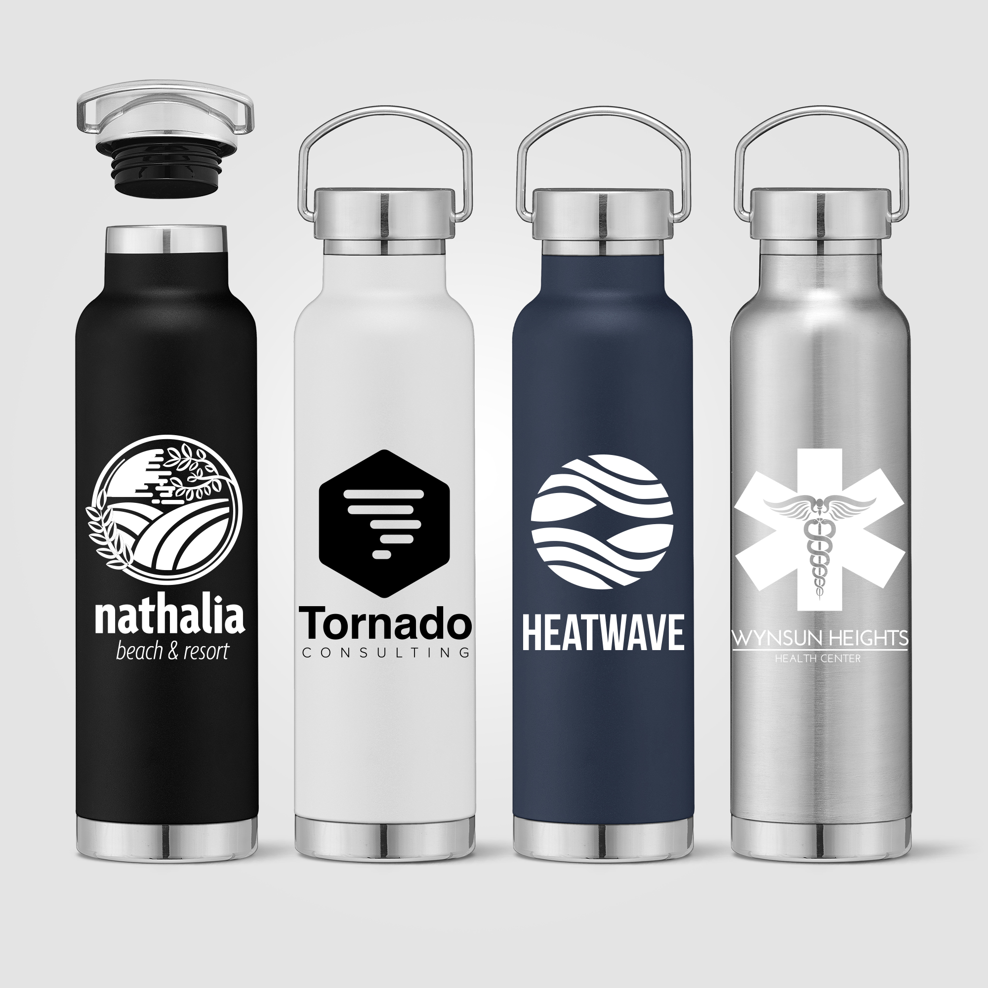 Apollo - 23 oz. Double Wall Stainless Steel Water Bottle with Lid, custom water bottle with logo imprint 12