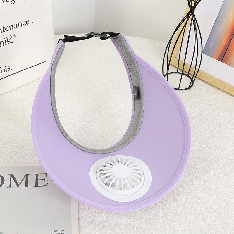 Custom Visor cap with Rechargeable fan 2