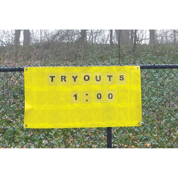 Yellow Vinyl Changeable Letter Banner - 3' x 8' 1