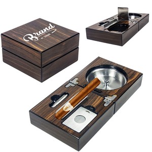 Stainless Steel Liner Folding Cigar Ashtray 2