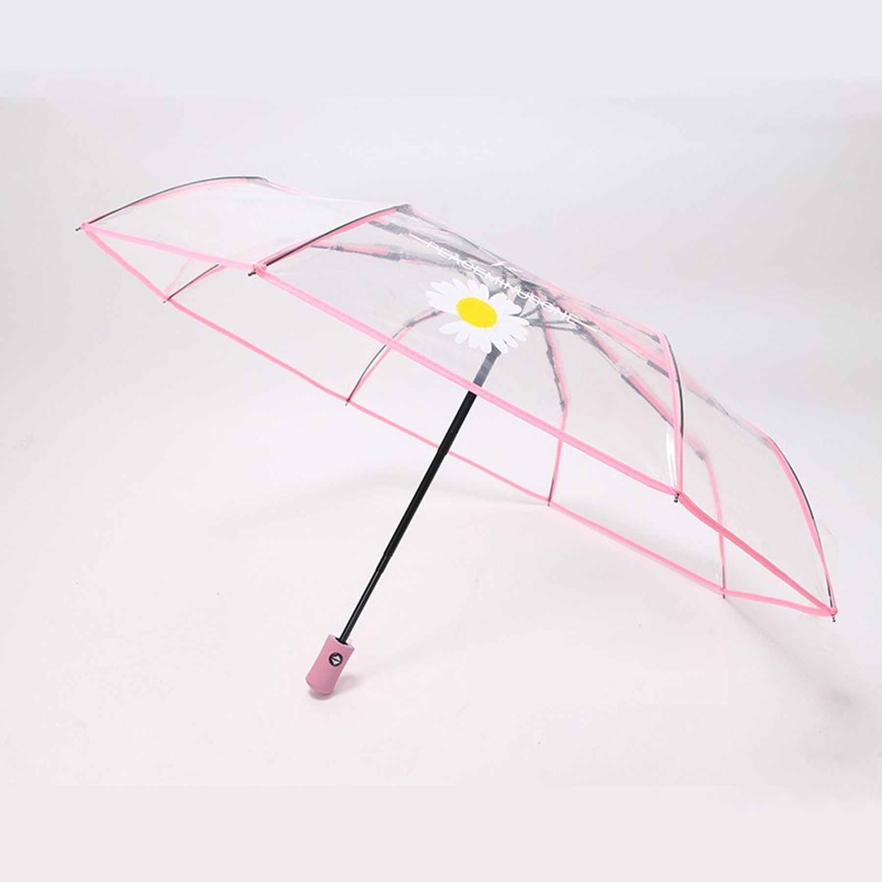 Tri-Fold Automatic Open Stick Event Transparent Umbrella 14