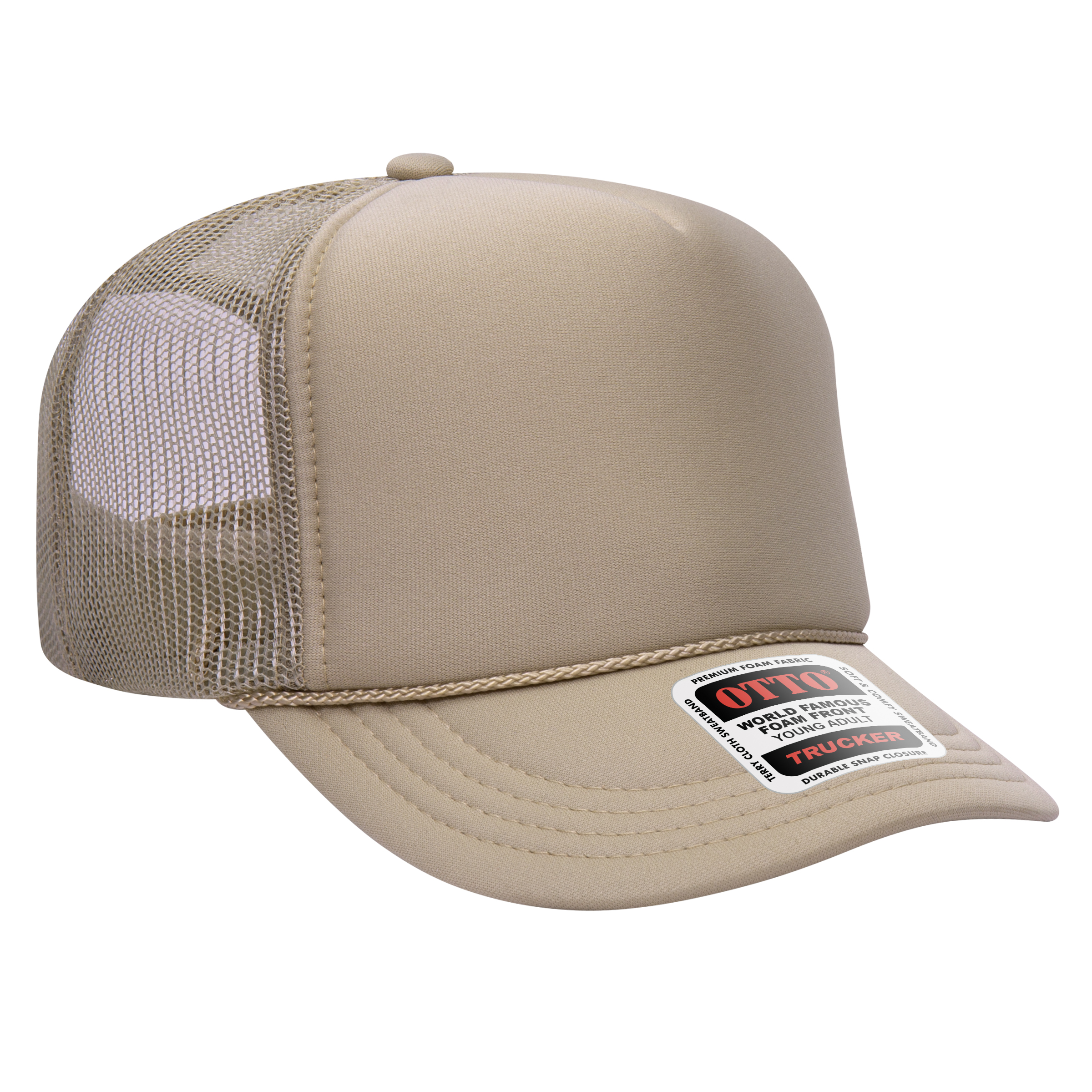 OTTO CAP® 5 Panel High Crown Mesh Back Trucker Hat 236