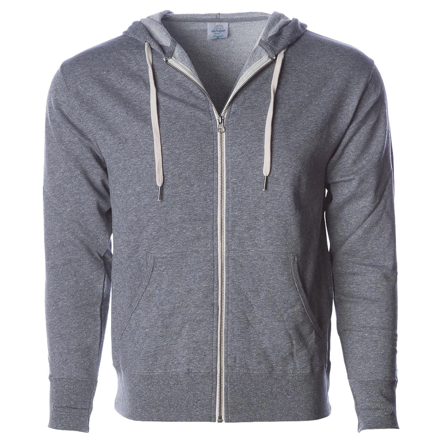 Unisex Heather French Terry Zip Hooded Sweatshirt, custom hoodie or sweatshirt with logo imprint 2