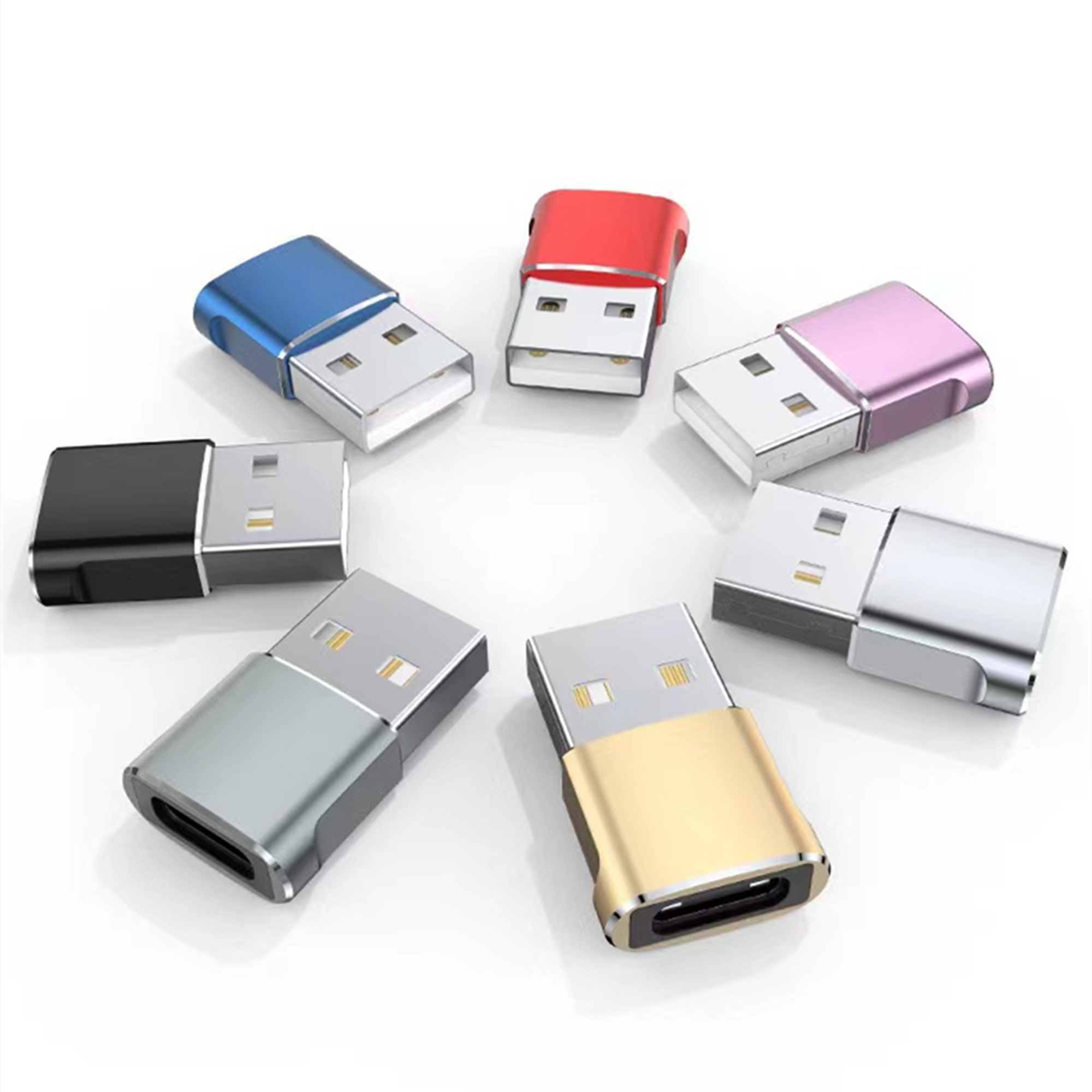 Pack 2 USB To Type C Converter Adapter 3