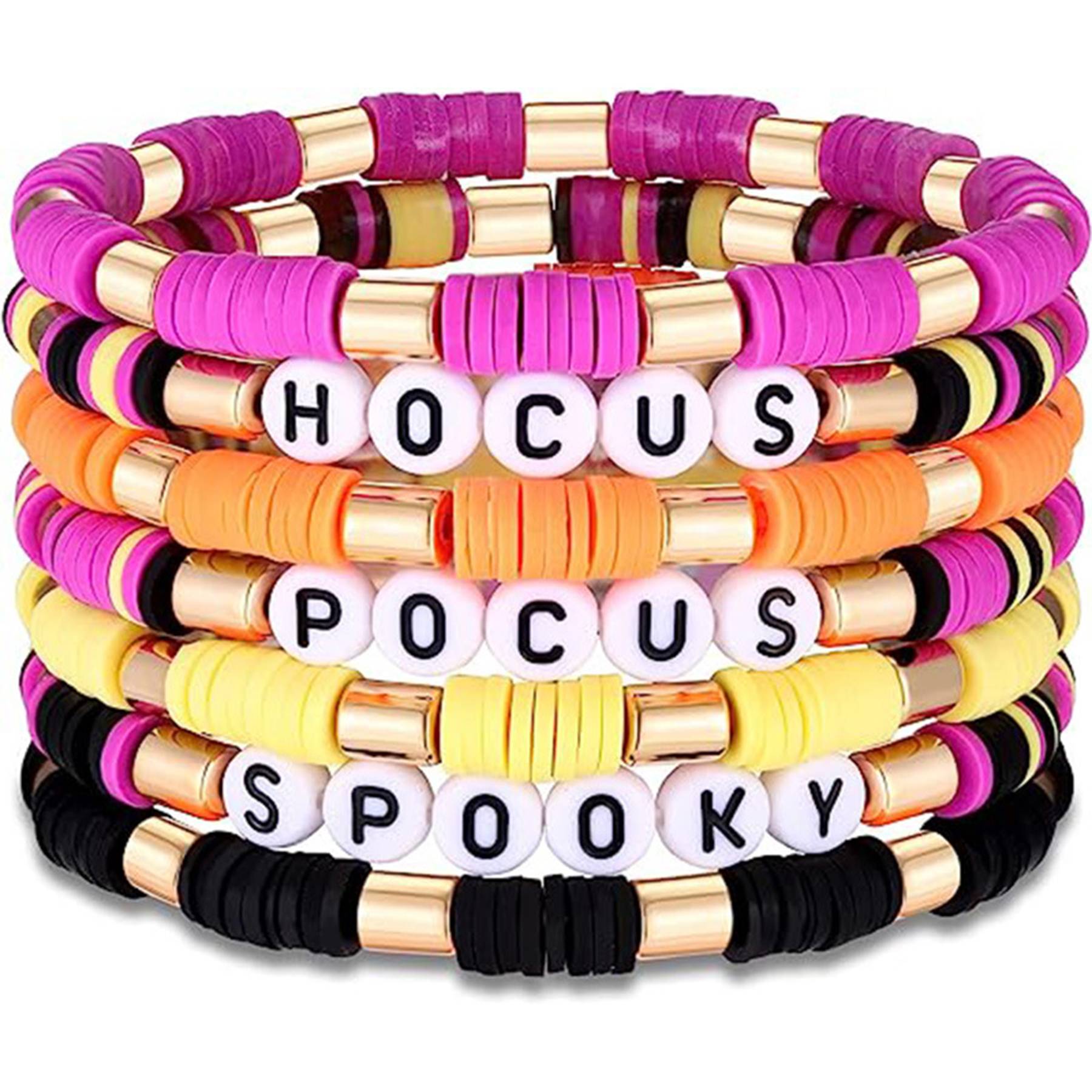 Acrylic Plastic Skull Halloween soft pottery bracelet 3
