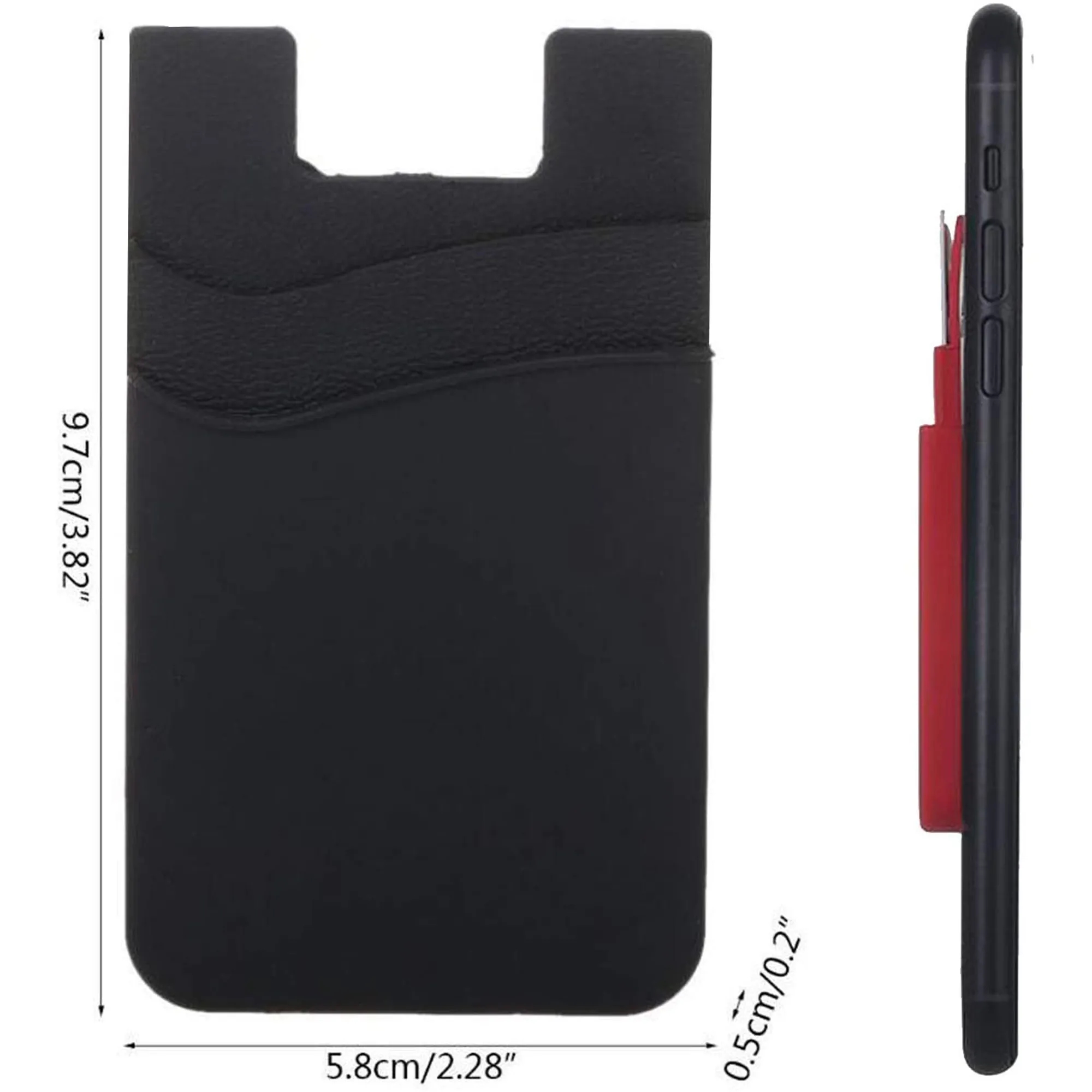 Silicone Credit Card Holder Sticker Phone Wallet 3