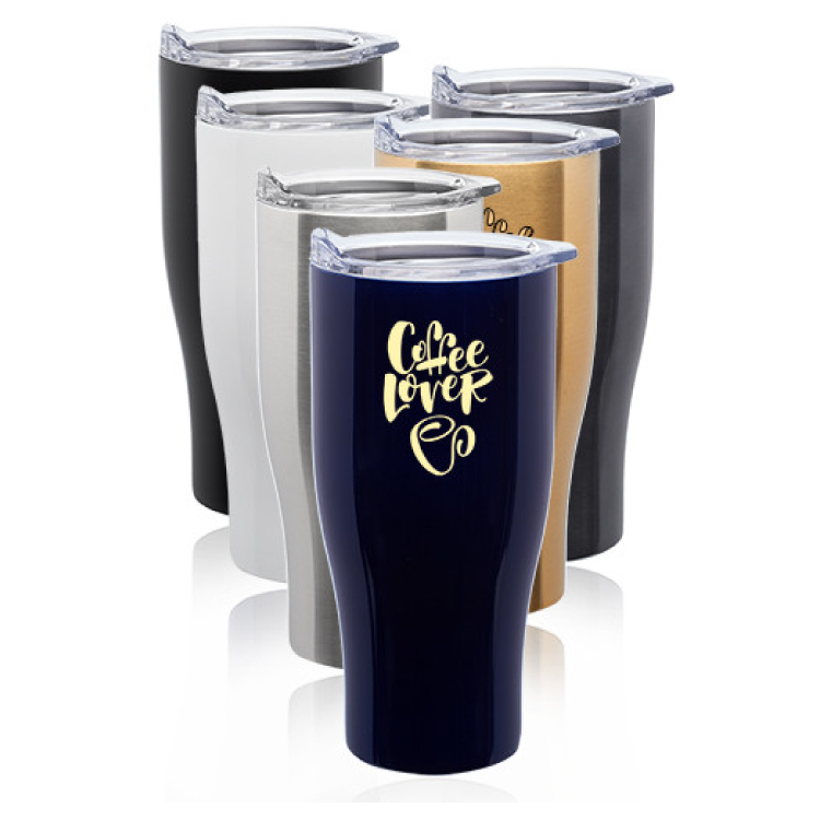 27 oz. Stainless Steel Grip Travel Mug - BPA Free 3