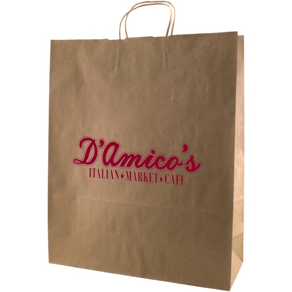 Striped Tinted Kraft Shopping Bags 7