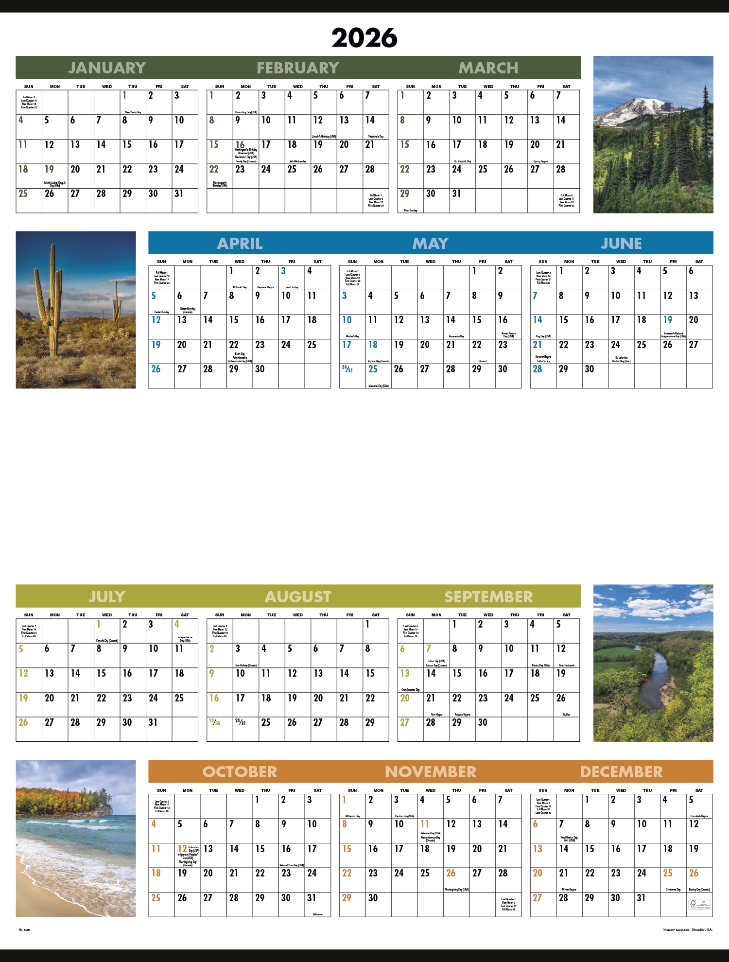 Triumph® Calendars Scenic Span-A-Year Calendar